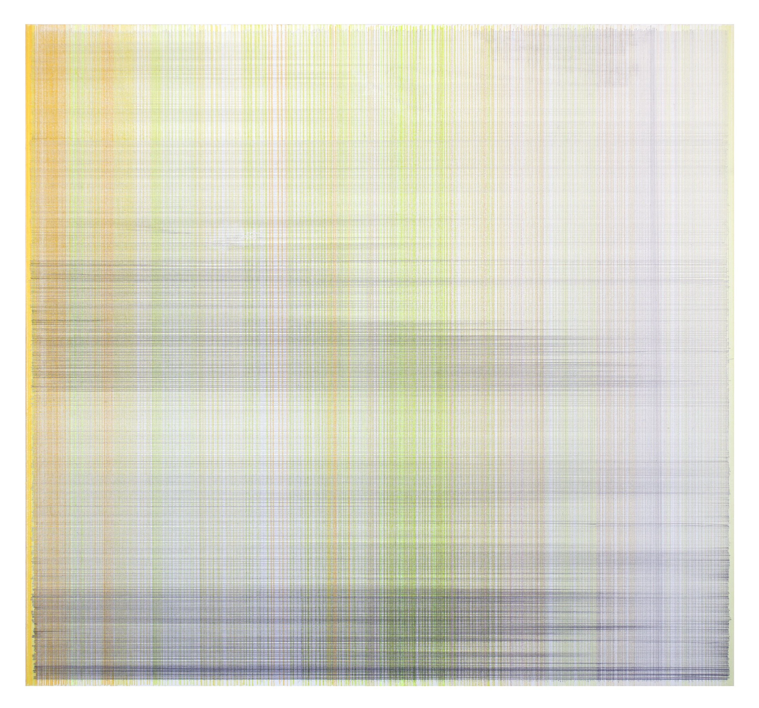    linen light   2026 graphite and colored pencil on mat board 28 × 30 inches 