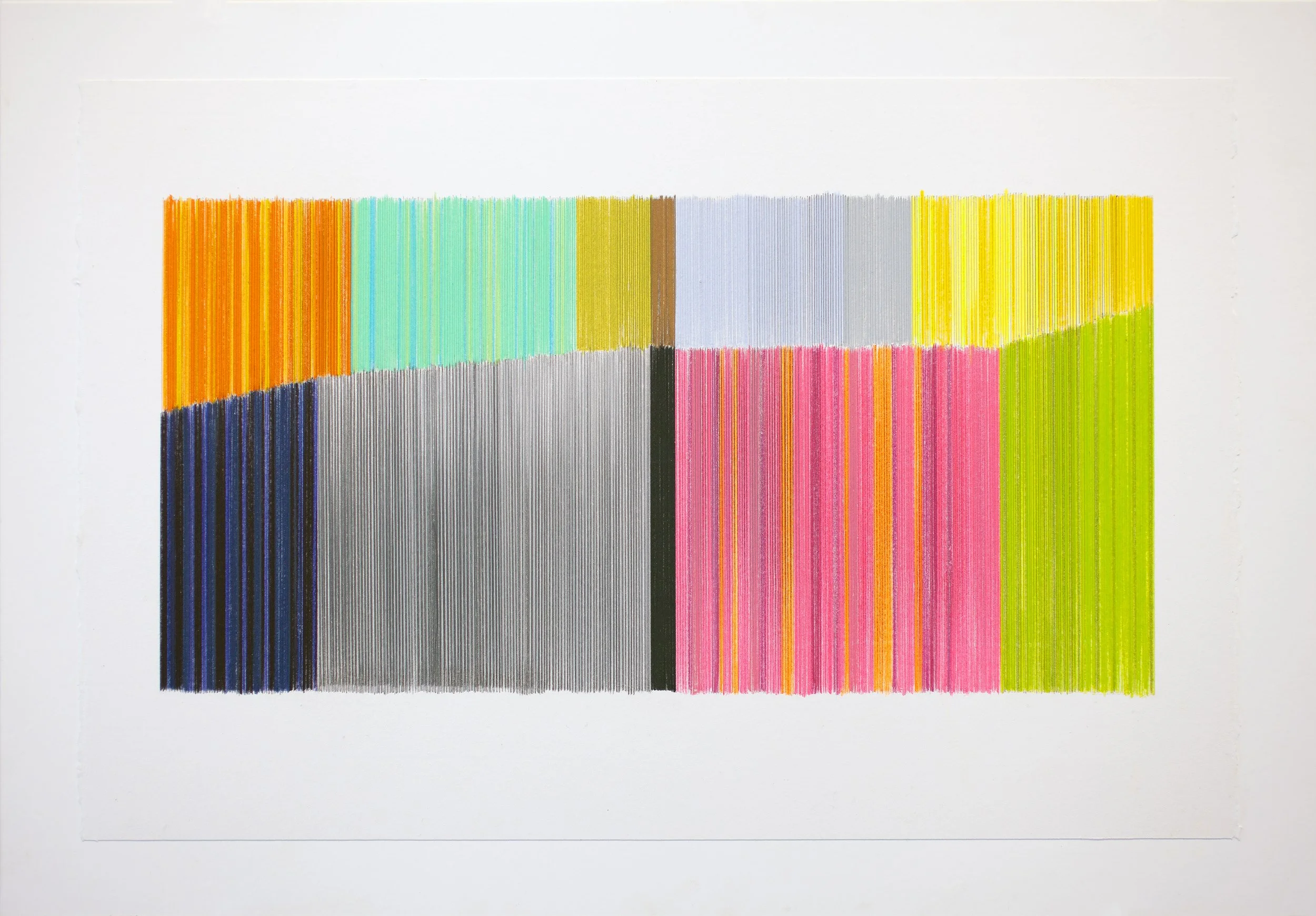    scale-slide 02   2026 graphite and colored pencil on paper 17.75 × 25.5 inches 