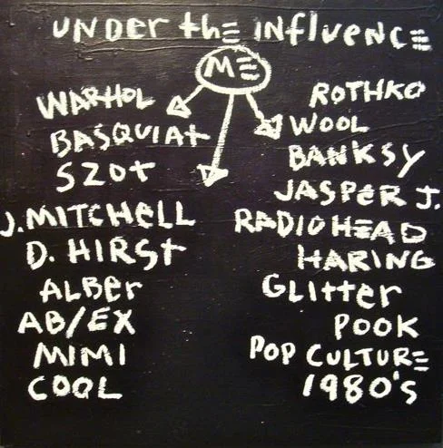 "Under the Influence" 36"x36" Acrylic, oil stick on canvas 2011