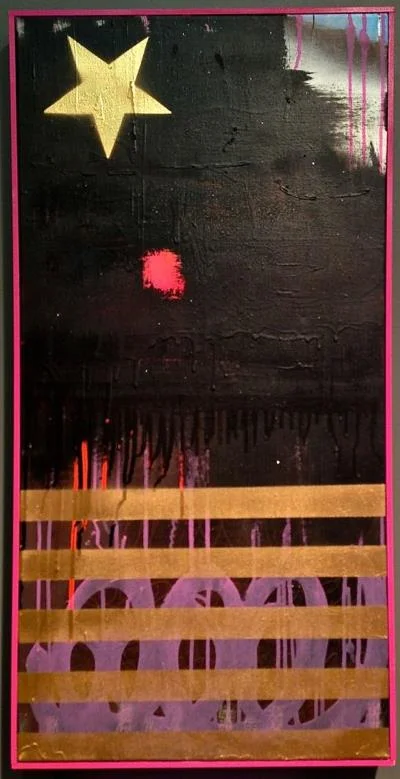 "Star" 18"x36" Acrylic, Ink, Enamel on Canvas 2012