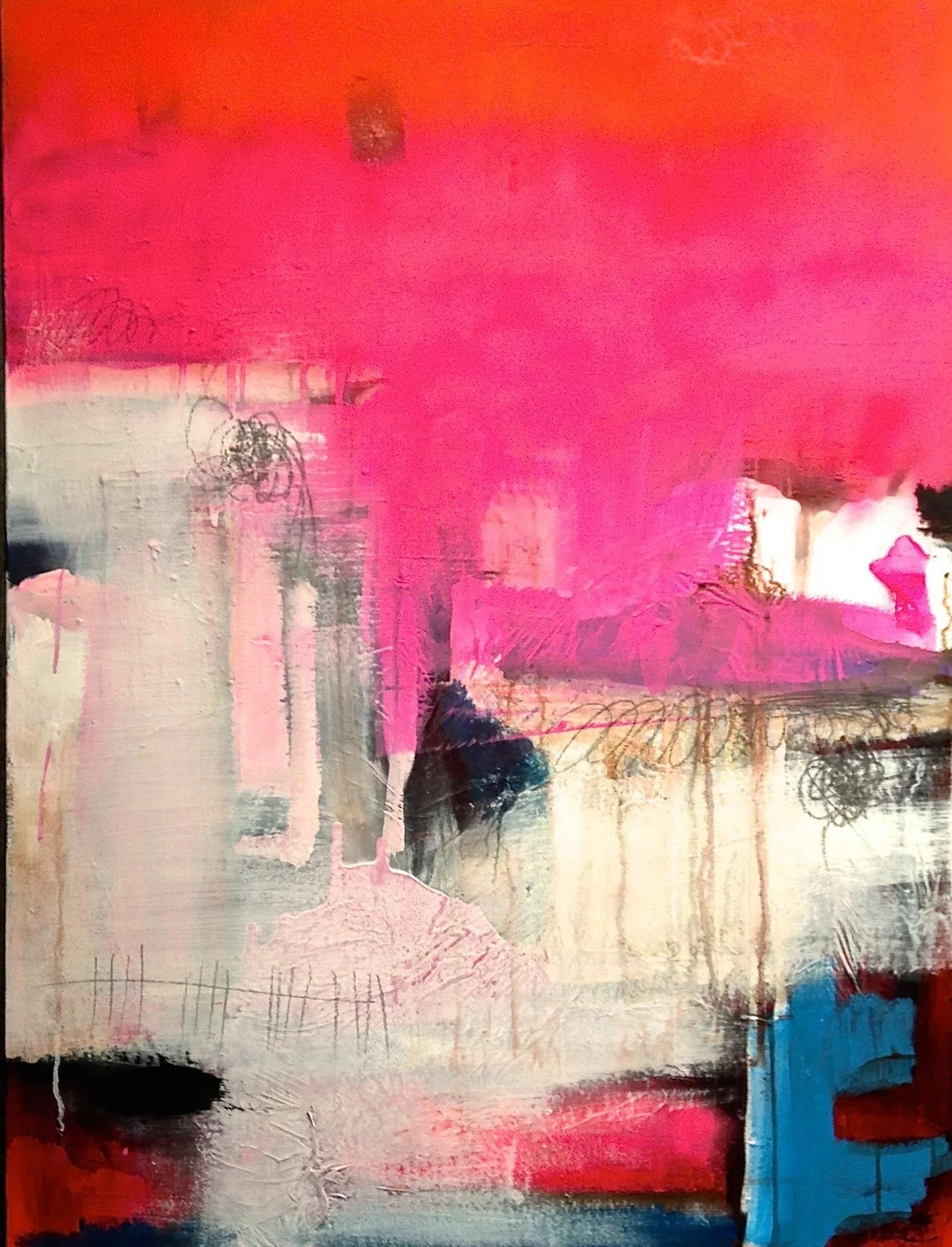 "Molly" 36"x48" Acrylic, enamel, graphite 2012