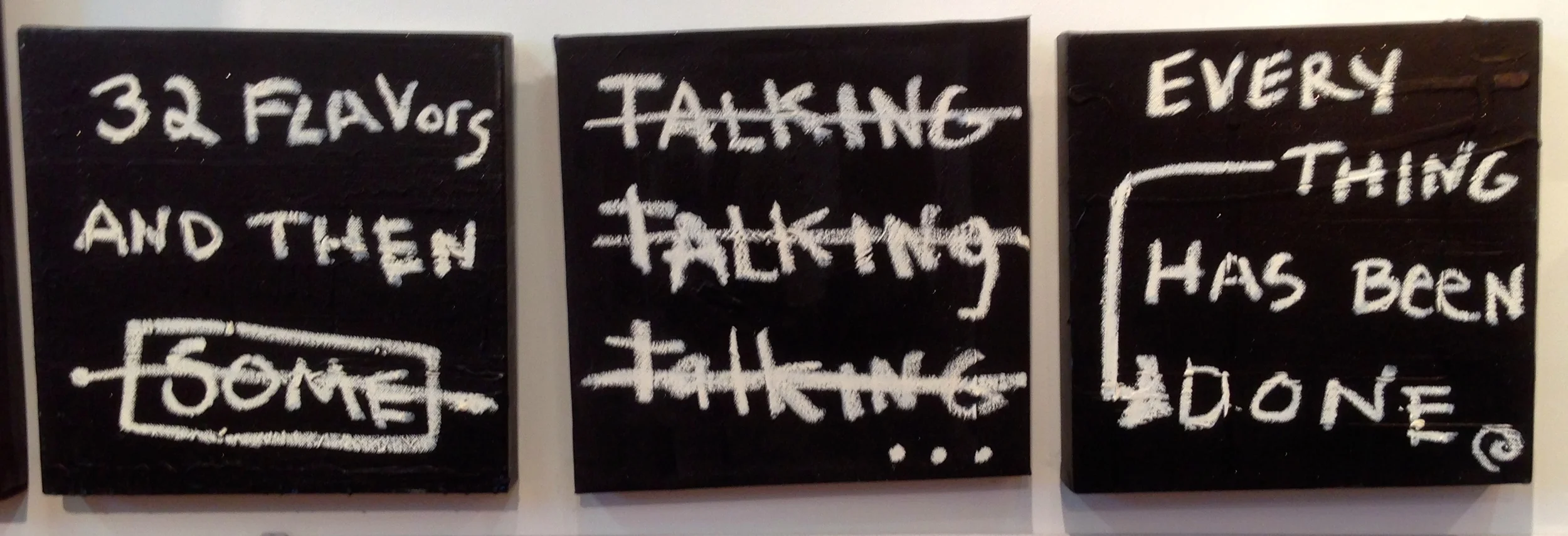 Caption Squares 12"x12" Oil Stick on Canvas 2011