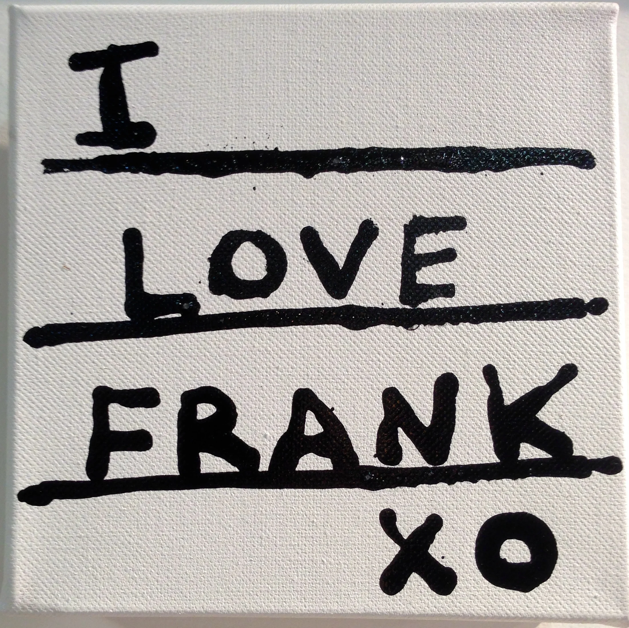 "XO" 6"x6" Enamel on Canvas 2013