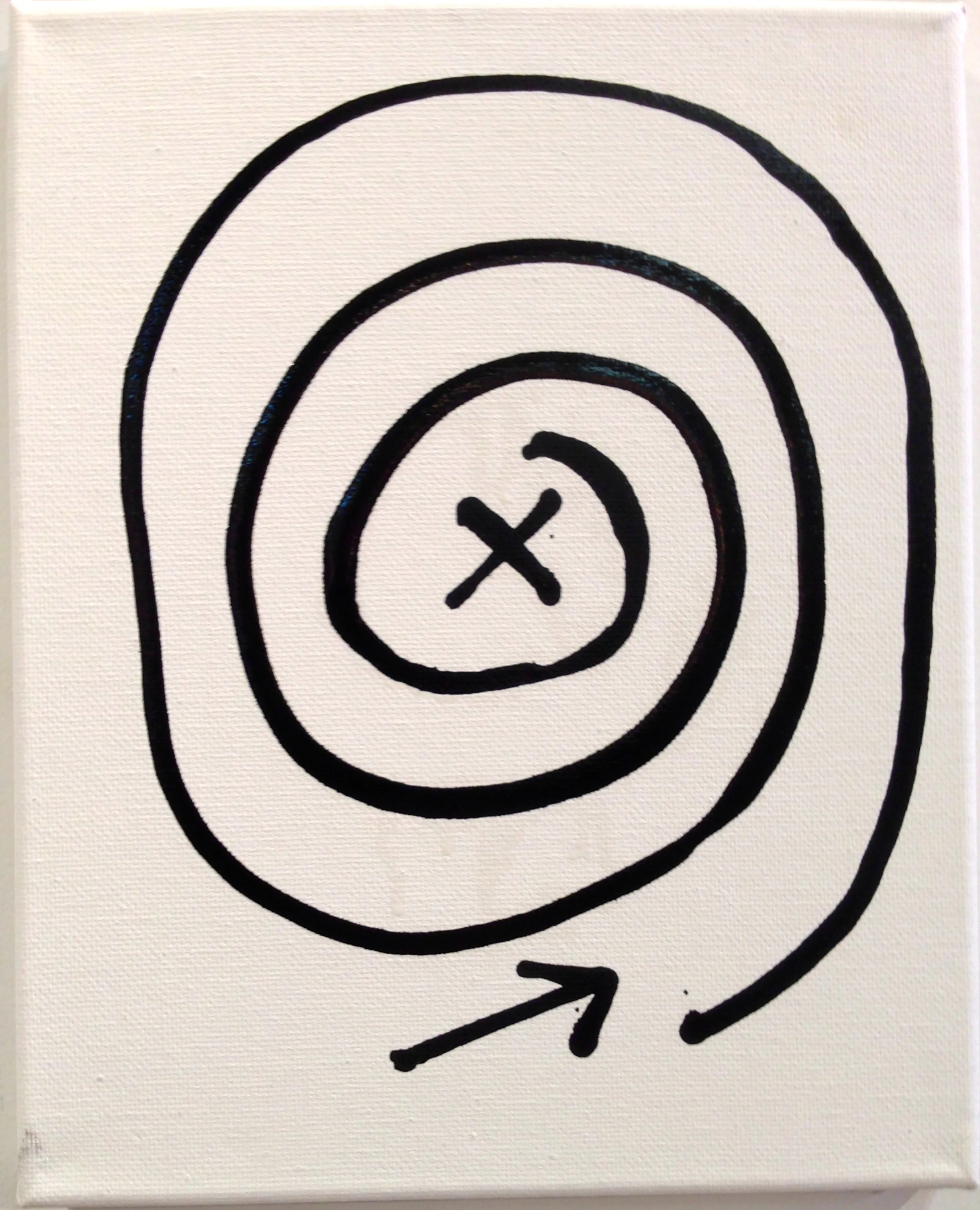 "This Way" 8"x10" Enamel on Canvas 2013