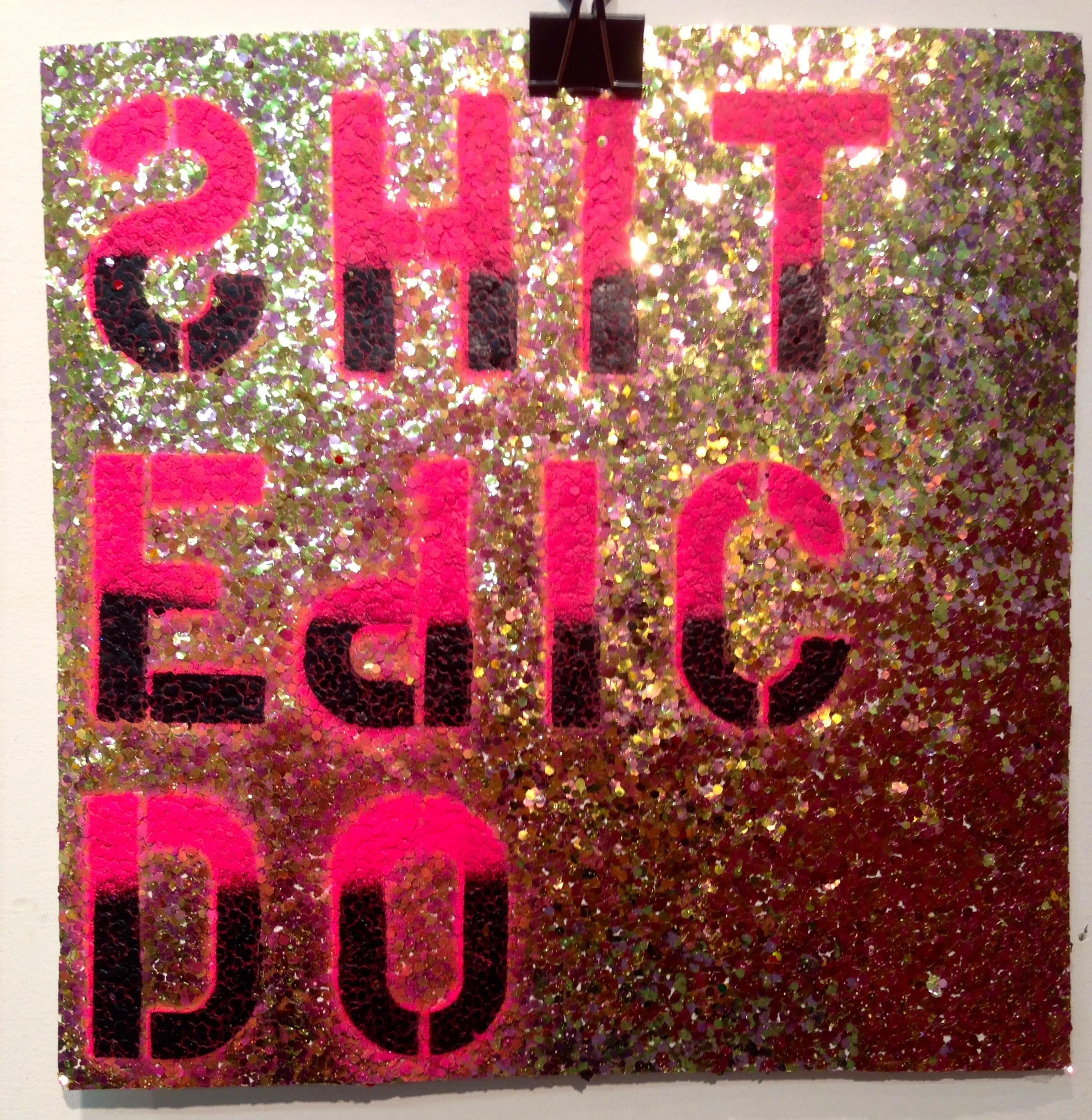 "Do" 12"x12" Enamel on Sparkleboard 2013