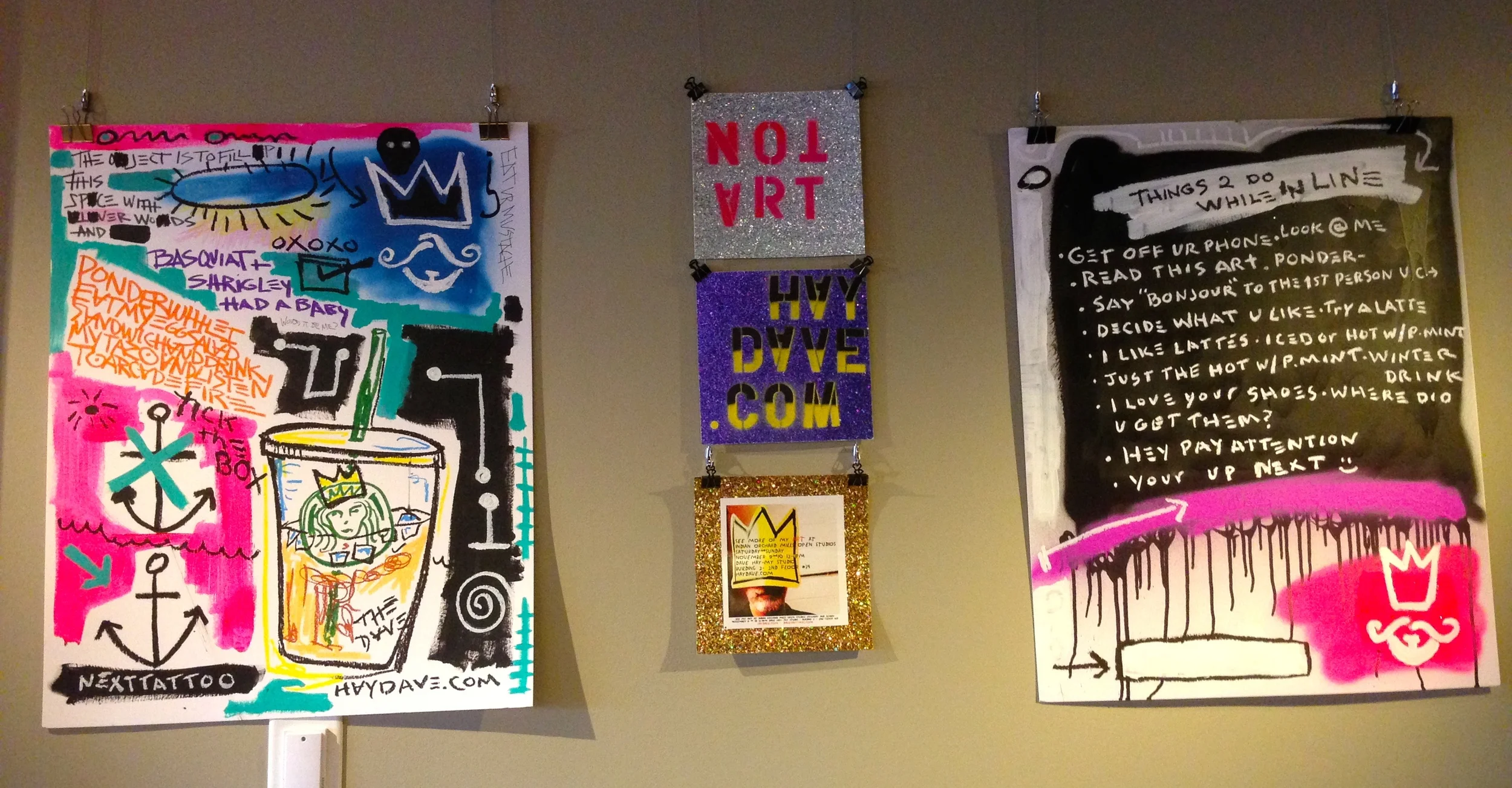 "Ponder" & "In Line" Exhibited at Starbucks, Longmeadow, MA November 2013