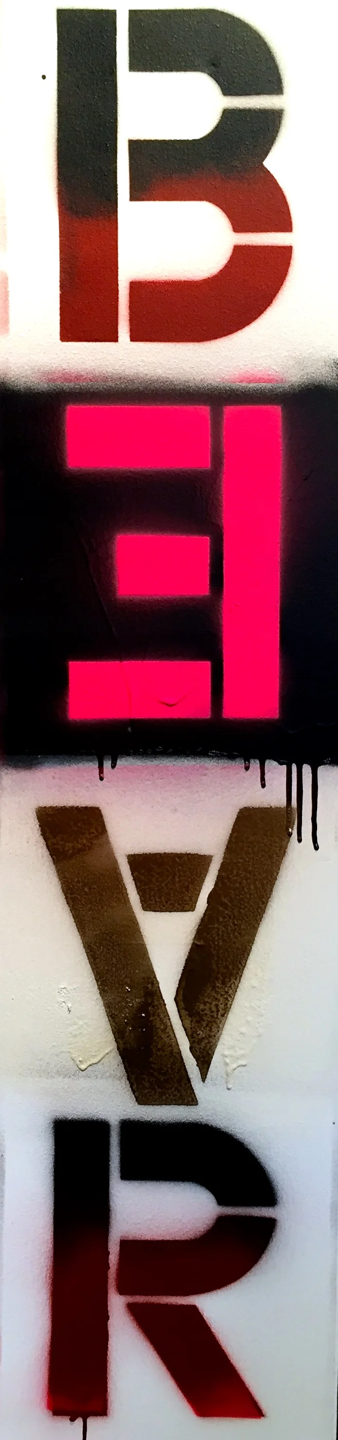 "BEAR" 12"x48" Acrylic Enamel Spray Paint on Canvas 2014