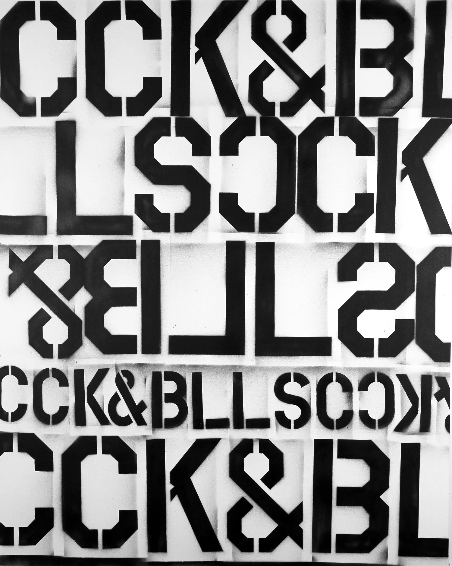 "C&B" 48X60X1.5 ACRYLIC ENAMEL 2015 • EXHIBITED AT SELECT ART FAIR, NYC