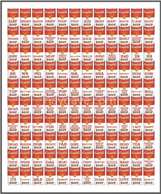 "15 Minutes of Gay" (Homage to Andy & gay culture ) 60"x72" Digital Print on Canvas 2015