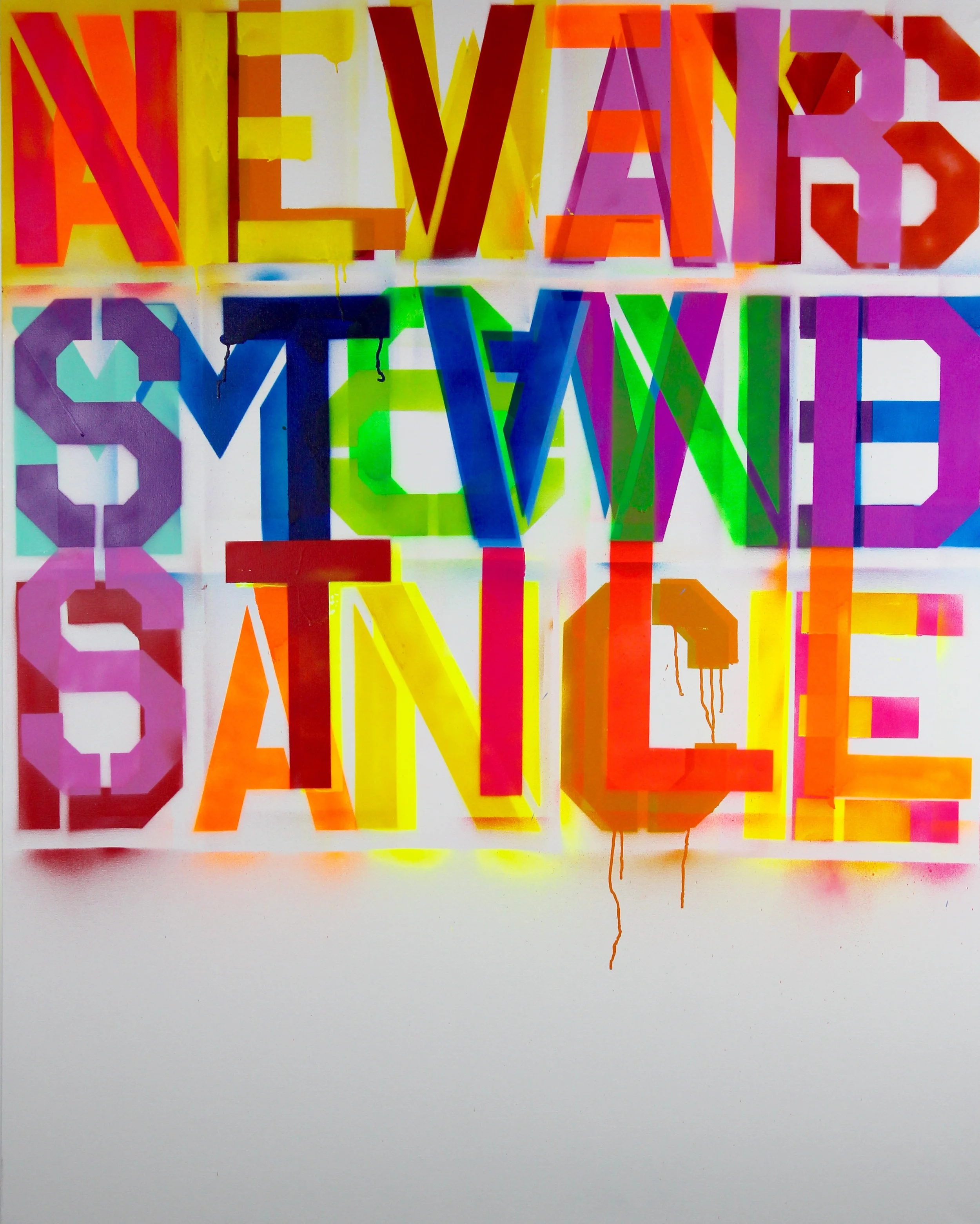 ALWAYS MOVE DANCE 48X60X1.5 ACRYLIC ENAMEL ON CANVAS 2015