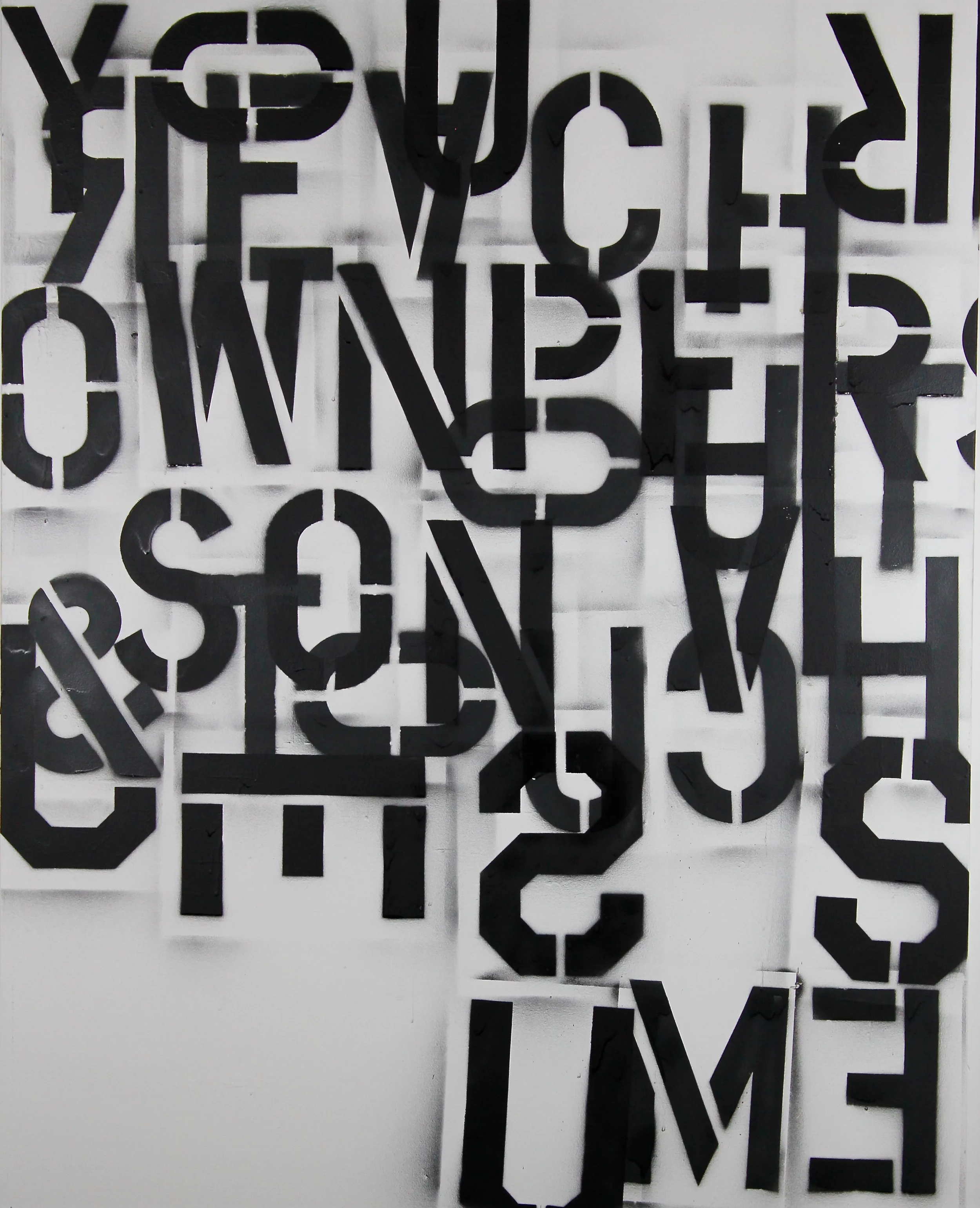 PERSONAL JESUS NO 48X60X1.5 ACRYLIC ENAMEL ON CANVAS 2015