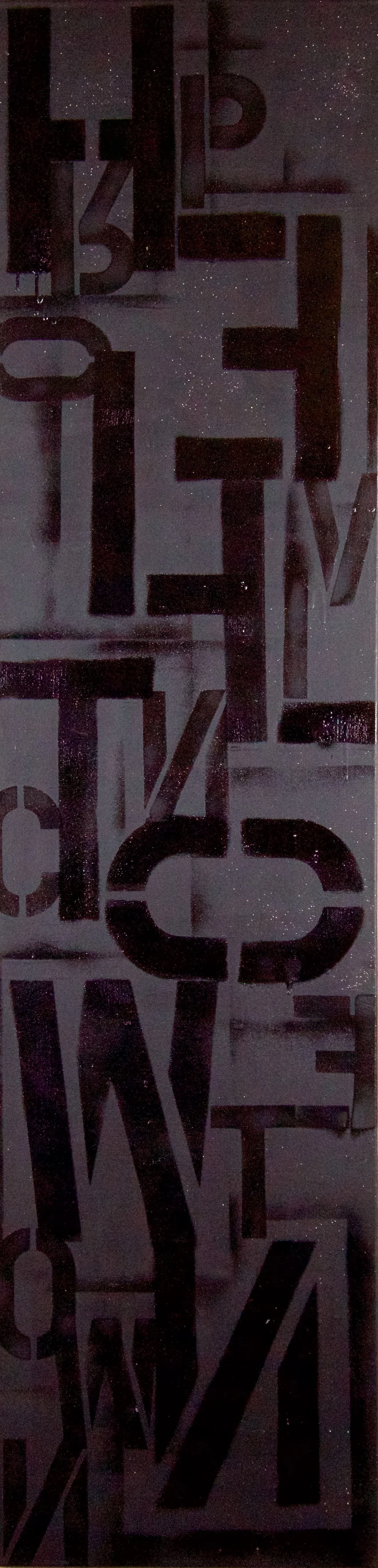 HELLTOWN 12X60X1.5 ACRYLIC ENAMEL ON CANVAS 2015