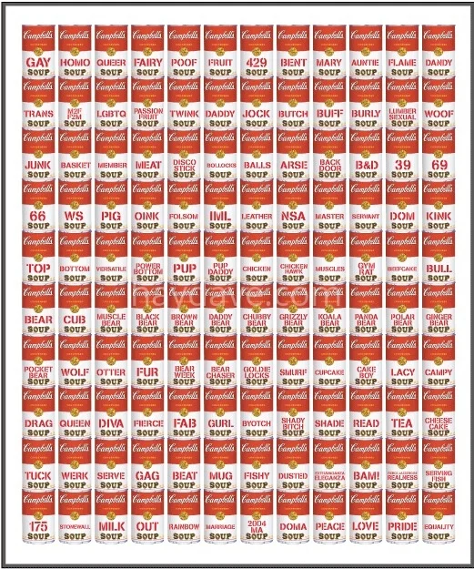 15 MINUTES OF GAY 60X72 DIGITAL PRINT ON CANVAS 2015 • PRINTS AVAILABLE - PLEASE INQUIRE