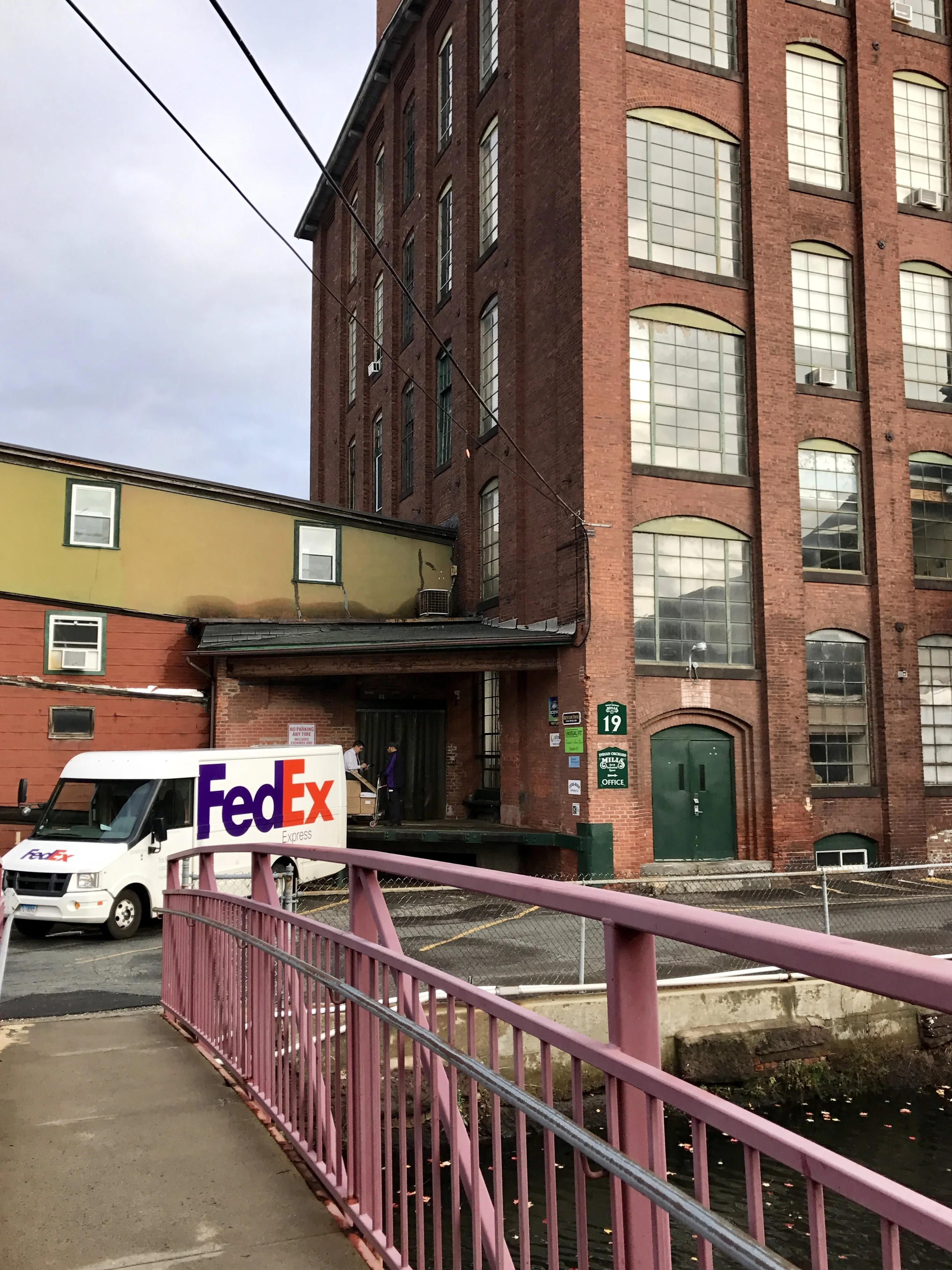 Indian Orchard Mills Building - Entrance 19 • ENTER HERE FOR DAVE'S STUDIO • 2ND FLOOR • #228