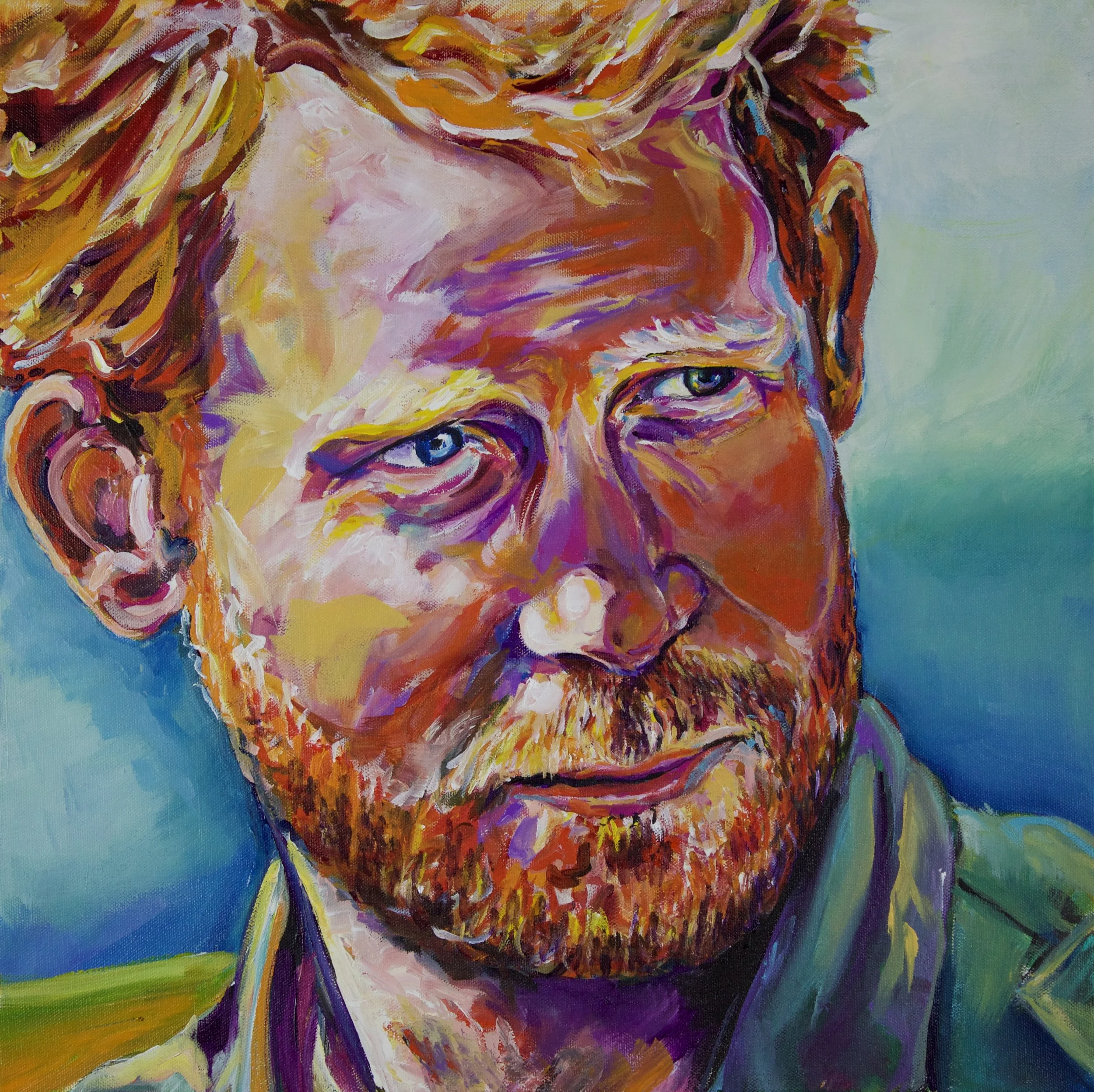 "PRINCE HARRY" 20"X20"1.5" ACRYLIC ON CANVAS 2017