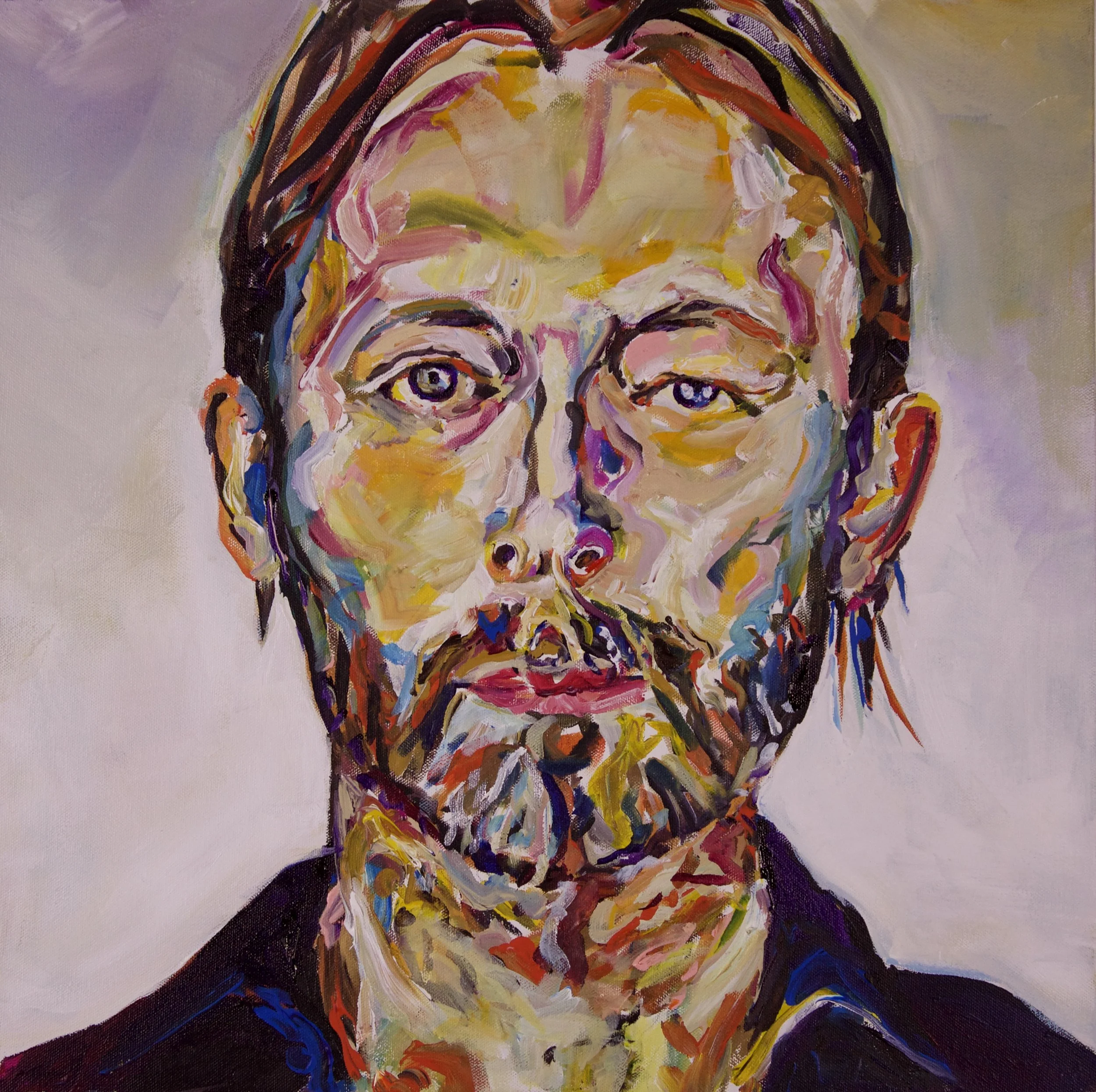 "THOM YORKE" 20"x20"x1.5 ACRYLIC ON CANVAS 2016