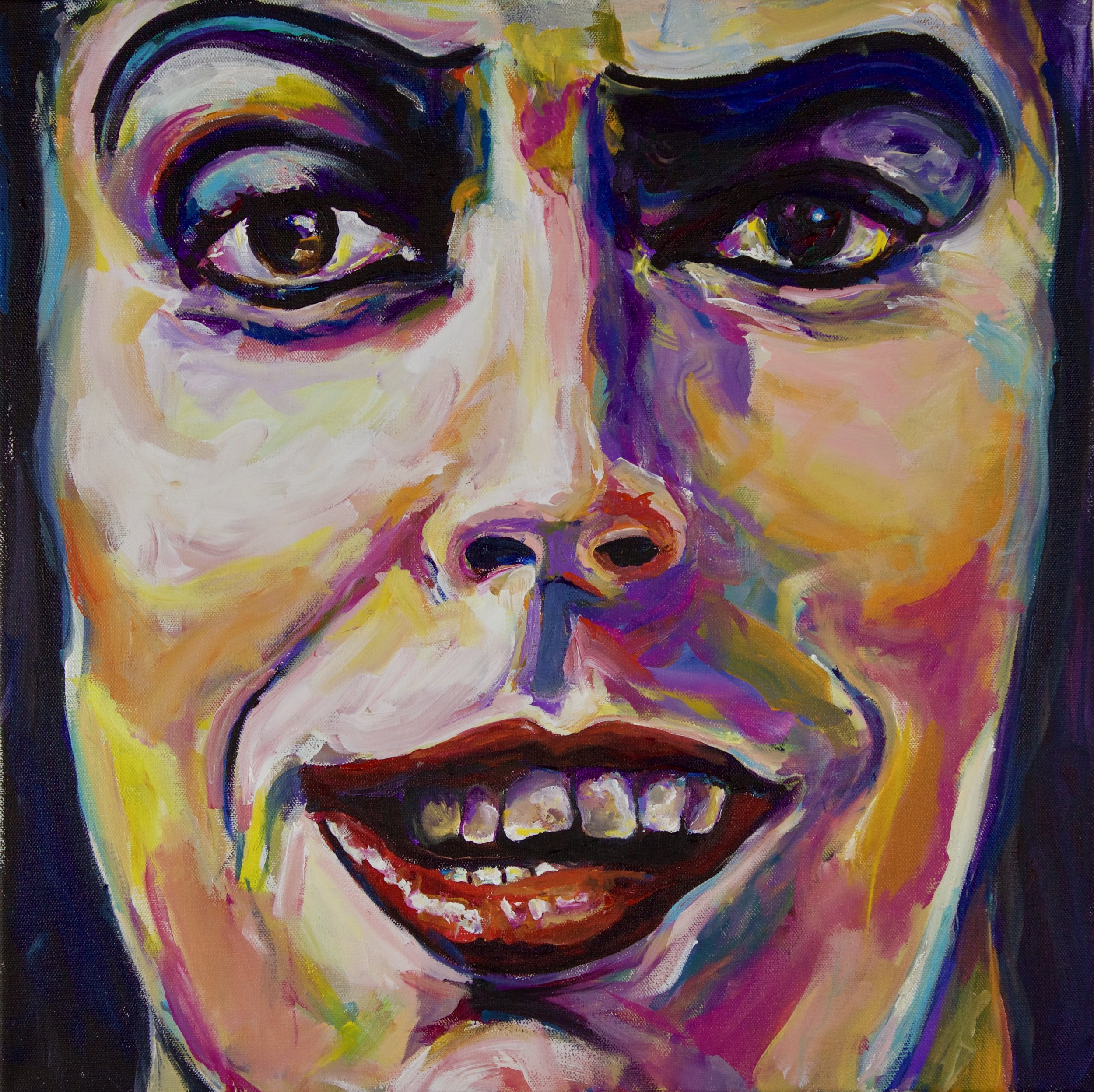 "TIM CURRY" 20"x20"x1.5 ACRYLIC ON CANVAS 2017