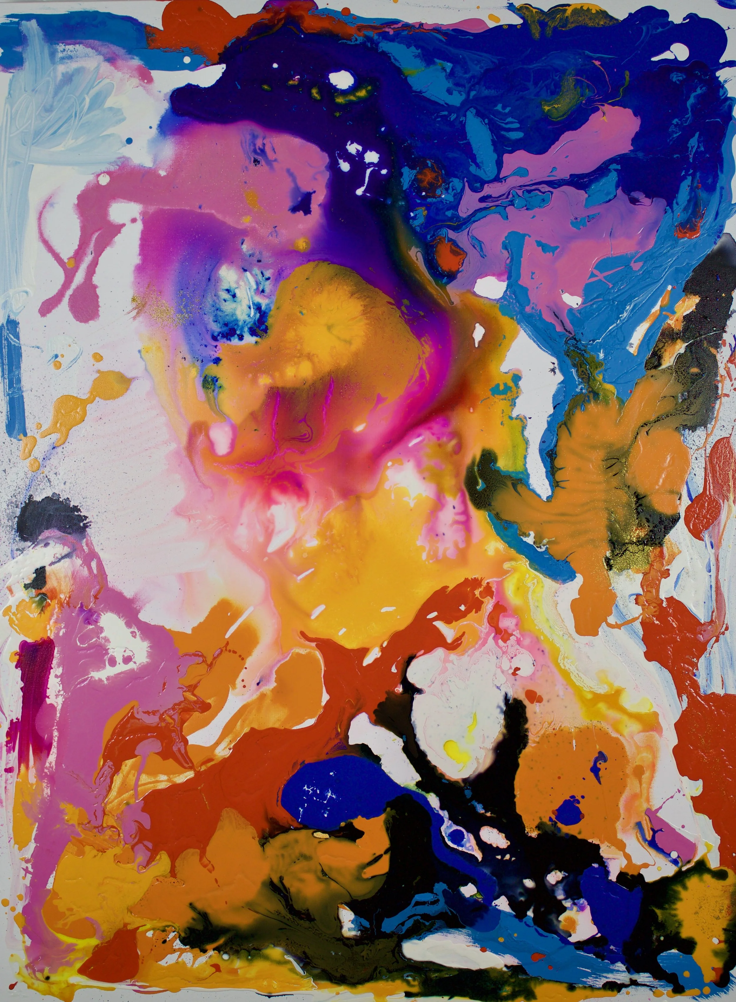 "JUBILANT" 36"x48"x1.5" ACRYLIC ON CANVAS 2017 #FLOW