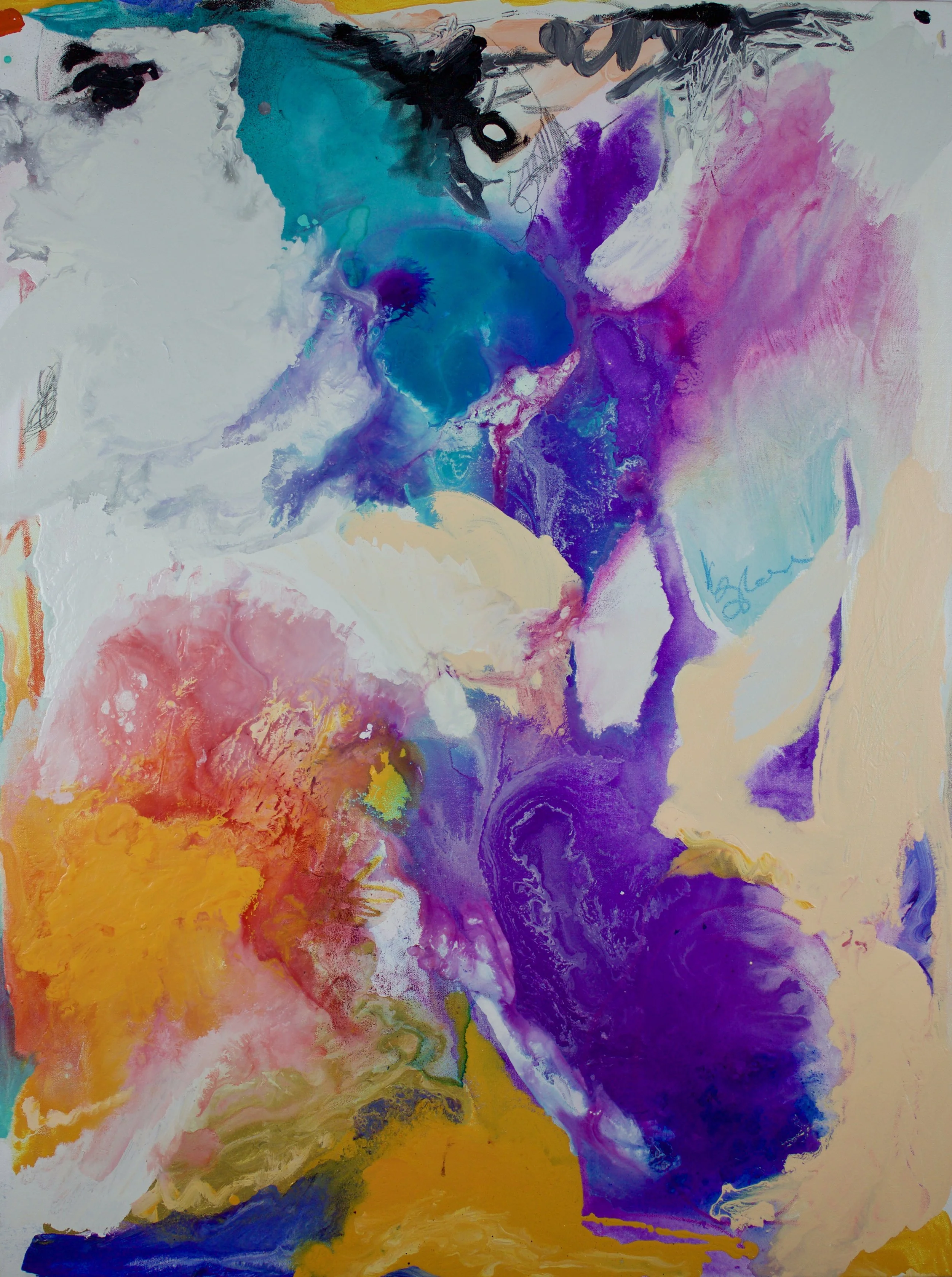 "BLISS" 36"X48"X1.5" ACRYLIC ON CANVAS 2017 #FLOW