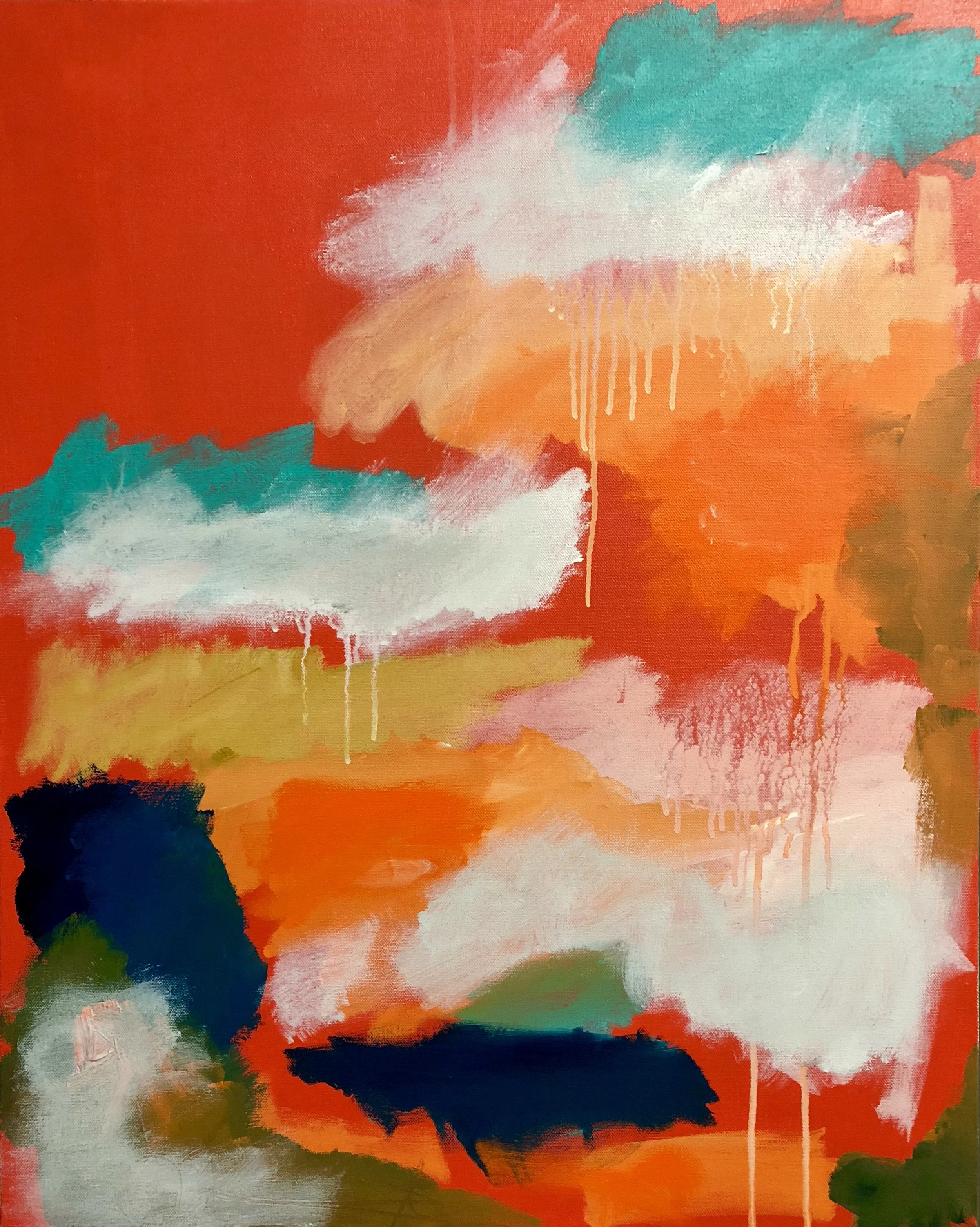 "SUMMER JOY" 24"X30"X1.5" ACRYLIC ON CANVAS 2018 • DAVE HAY