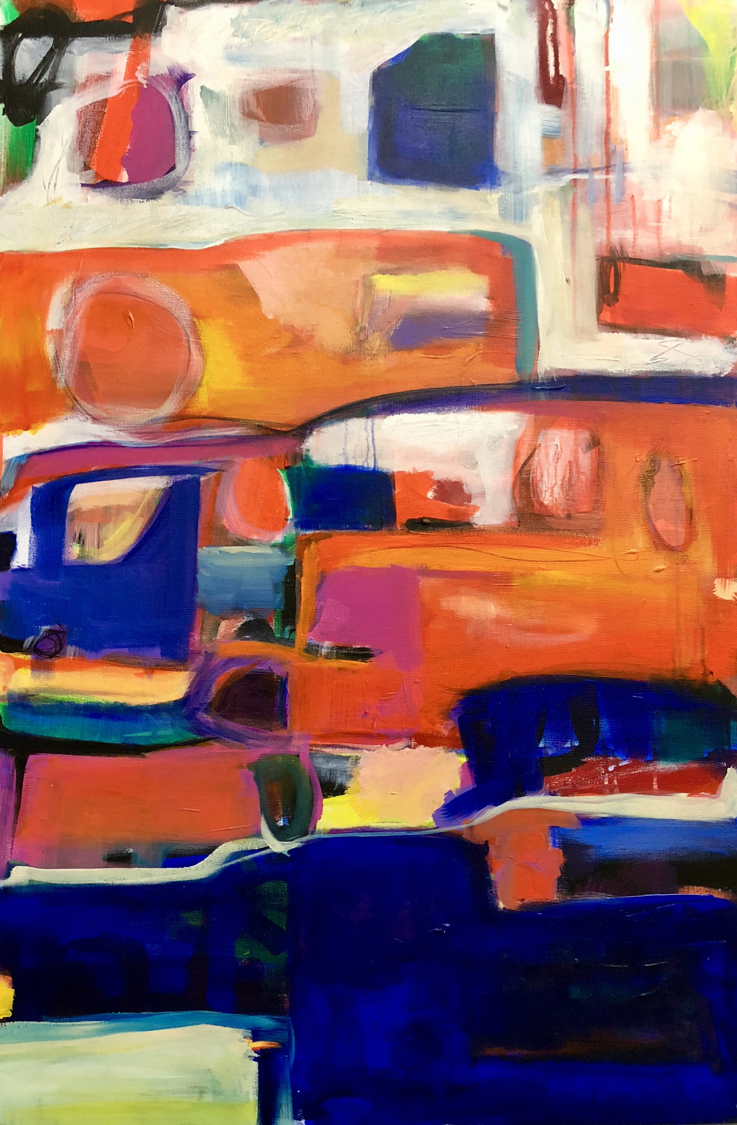 "AMSTERDAM RAIN" 24"X36"X1.5" ACRYLIC ON CANVAS 2017 • DAVE HAY