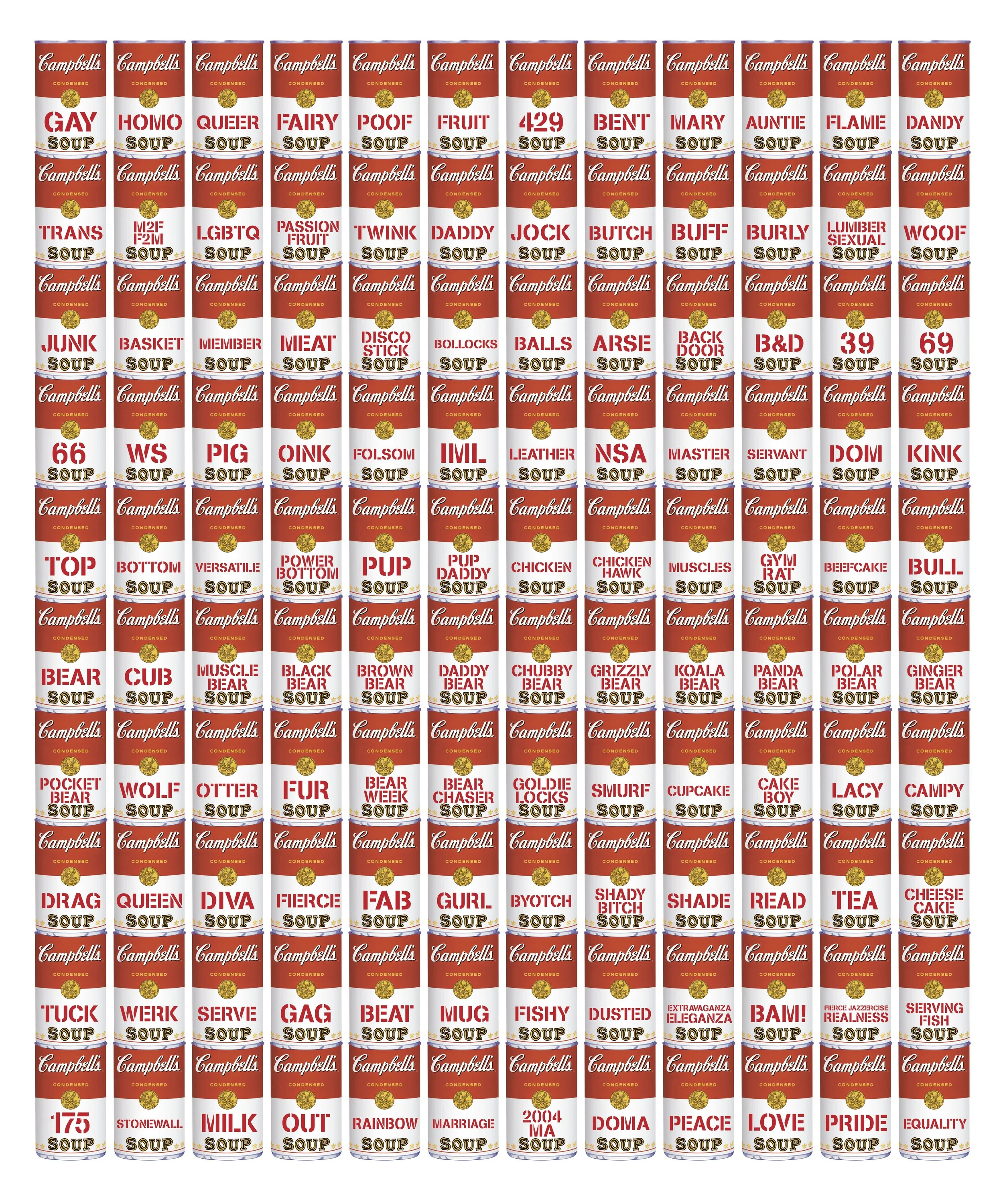 "15 MINUTES OF GAY 31"X37"X1.5"  DIGITAL PRINT ON CANVAS 2015  #GAYSOUP • $13000 HKD 🔴 SOLD