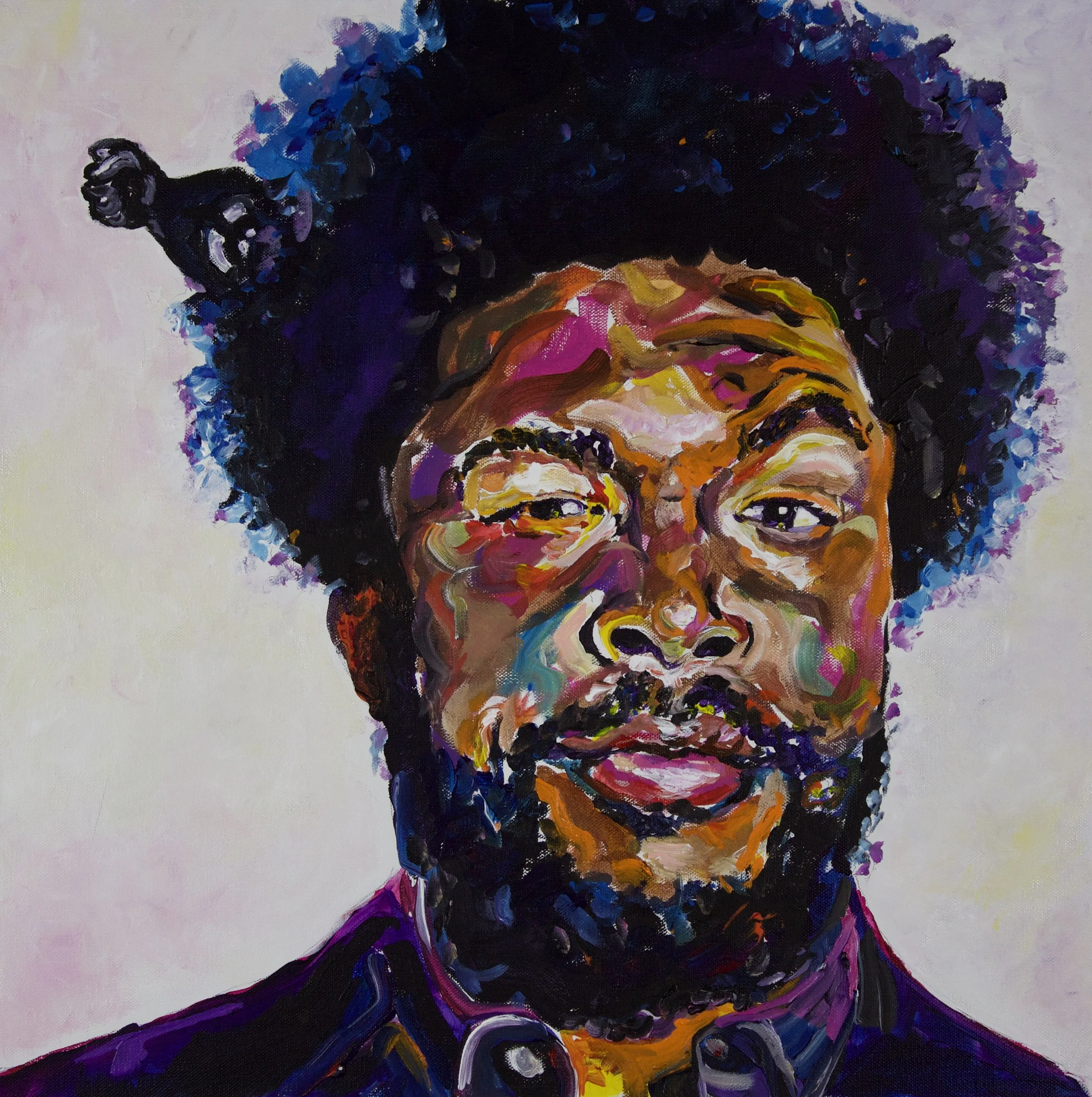 "QUEST LOVE" 20"X20"1.5" ACRYLIC ON CANVAS 2017 #popportraits • $2700 HKD 🔴 SOLD