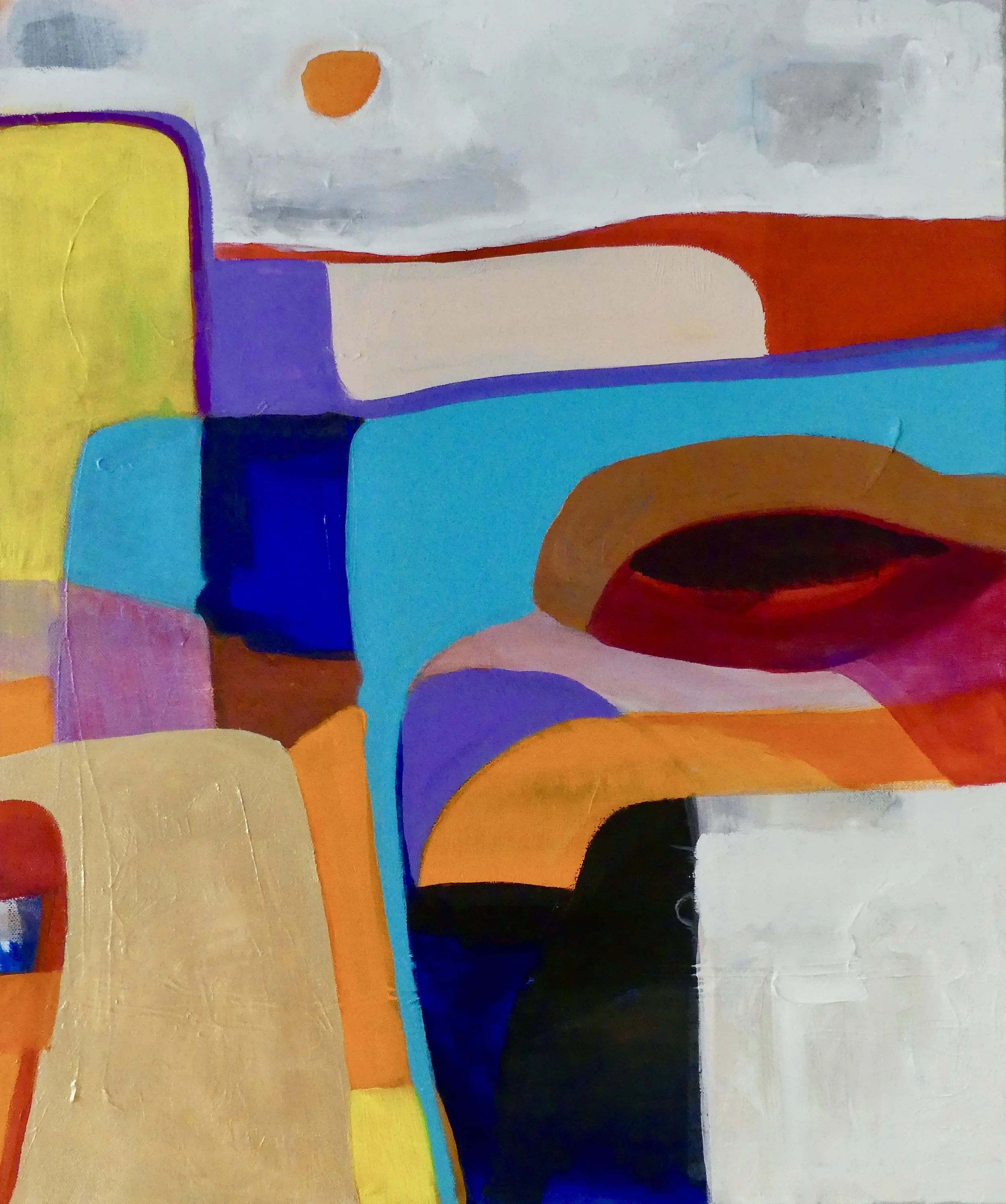 "Relax With What Is." ACRYLIC ON CANVAS 20"X24"X1.5" 2019  #centered • $1500 HKD 🔴 SOLD