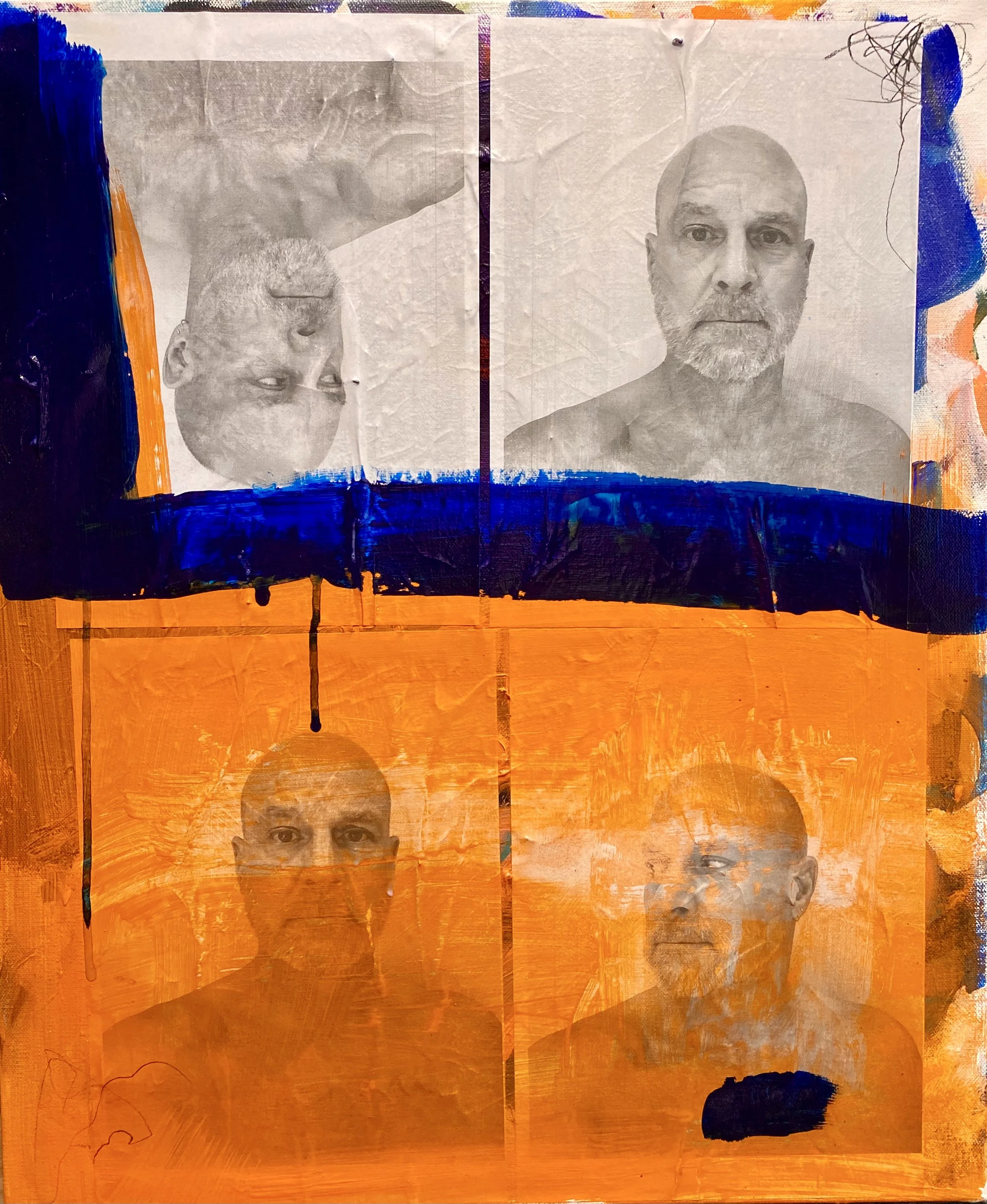 "FACE.THE TIDE" 16"X20"1.5" MIX MEDIA ON CANVAS 2021 $800 HKD