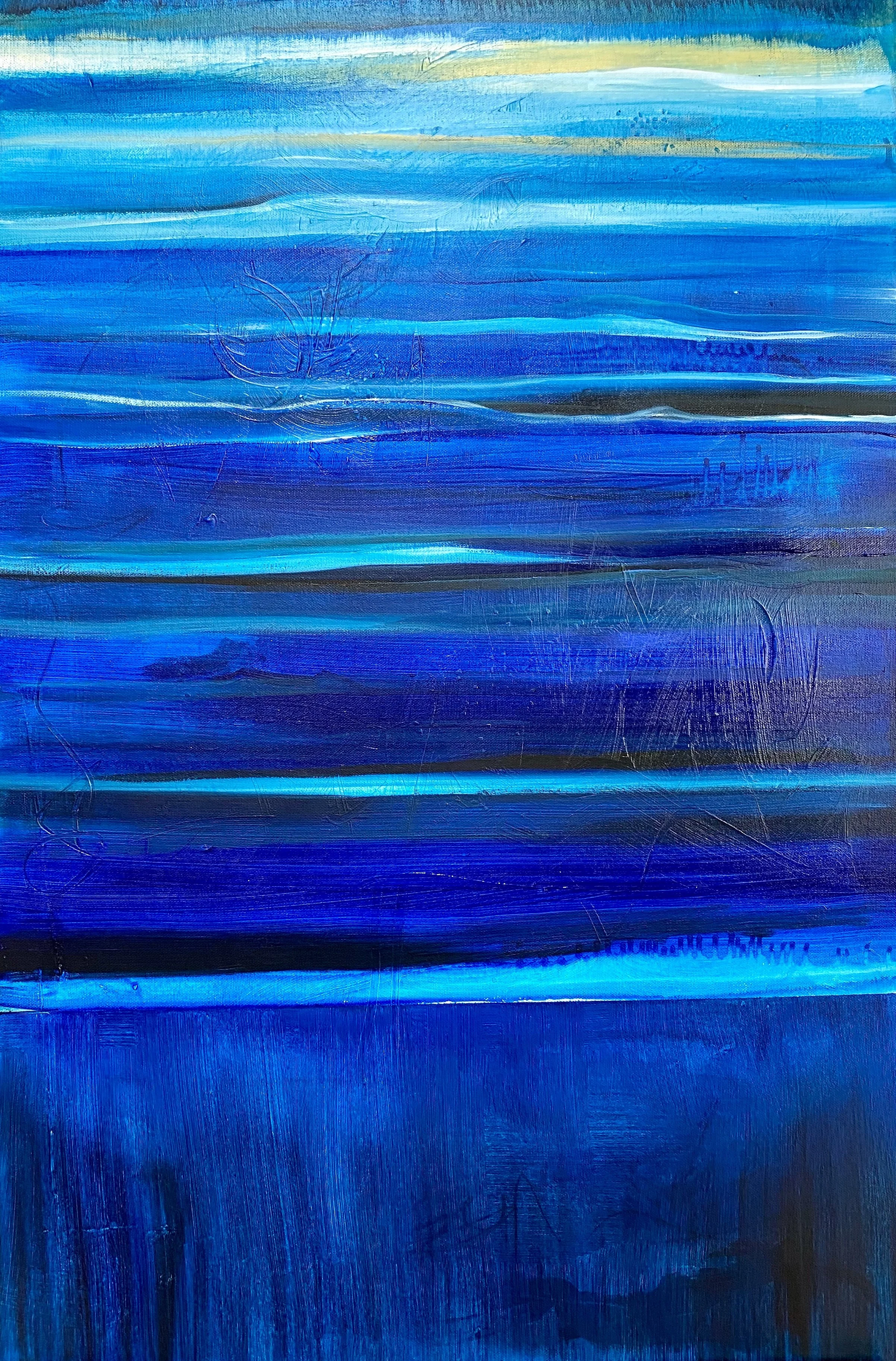 FLOW.WITH THE TIDE" 24"X36"X1.5" ACRYLIC ON CANVAS 2021 $2300 HKD 🔴 SOLD 