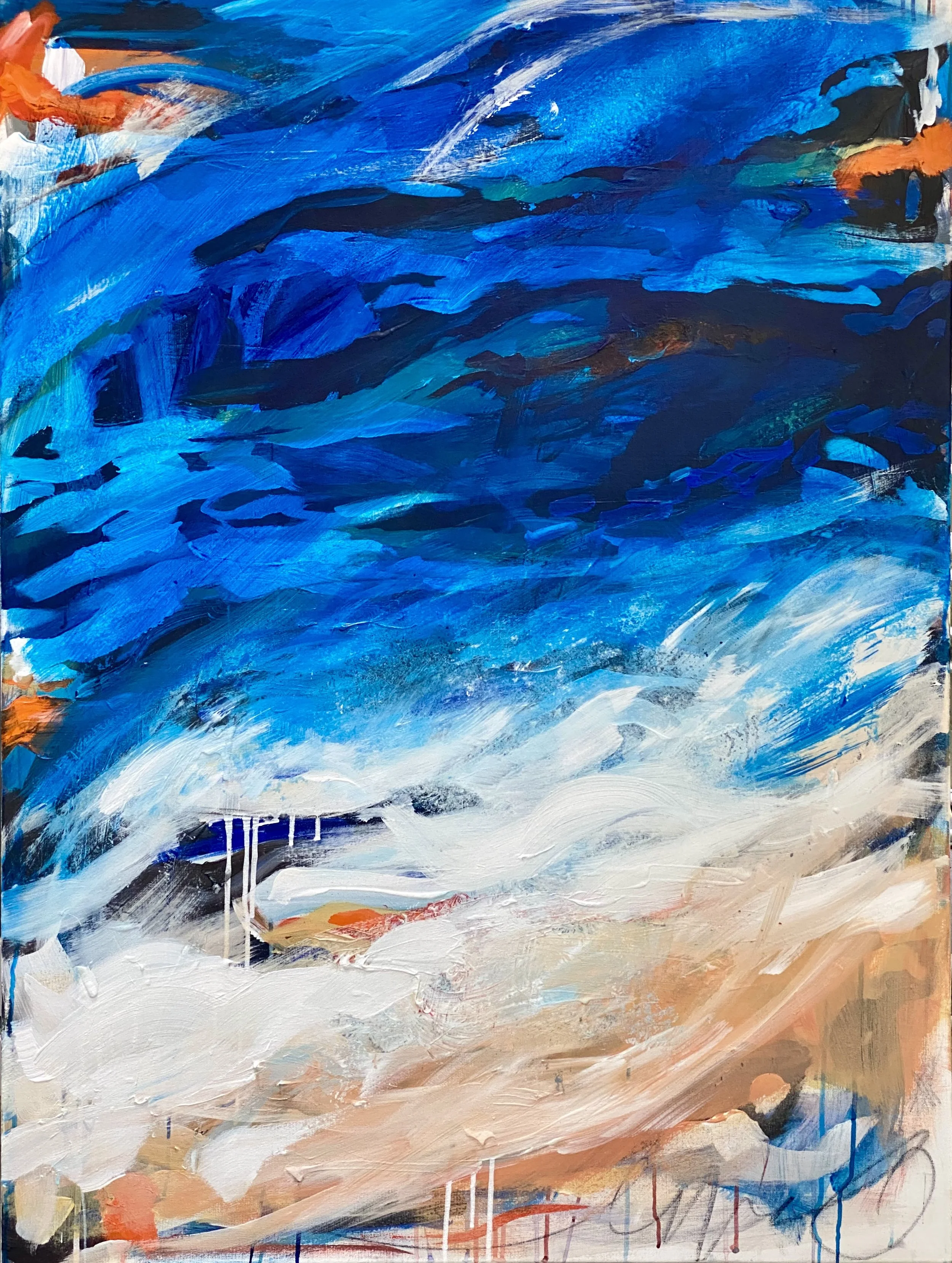 "TURNTHE.TIDE” 36”X48”X1.5" ACRYLIC ON CANVAS 2021 $4000 HKD • SOLD • 🔴