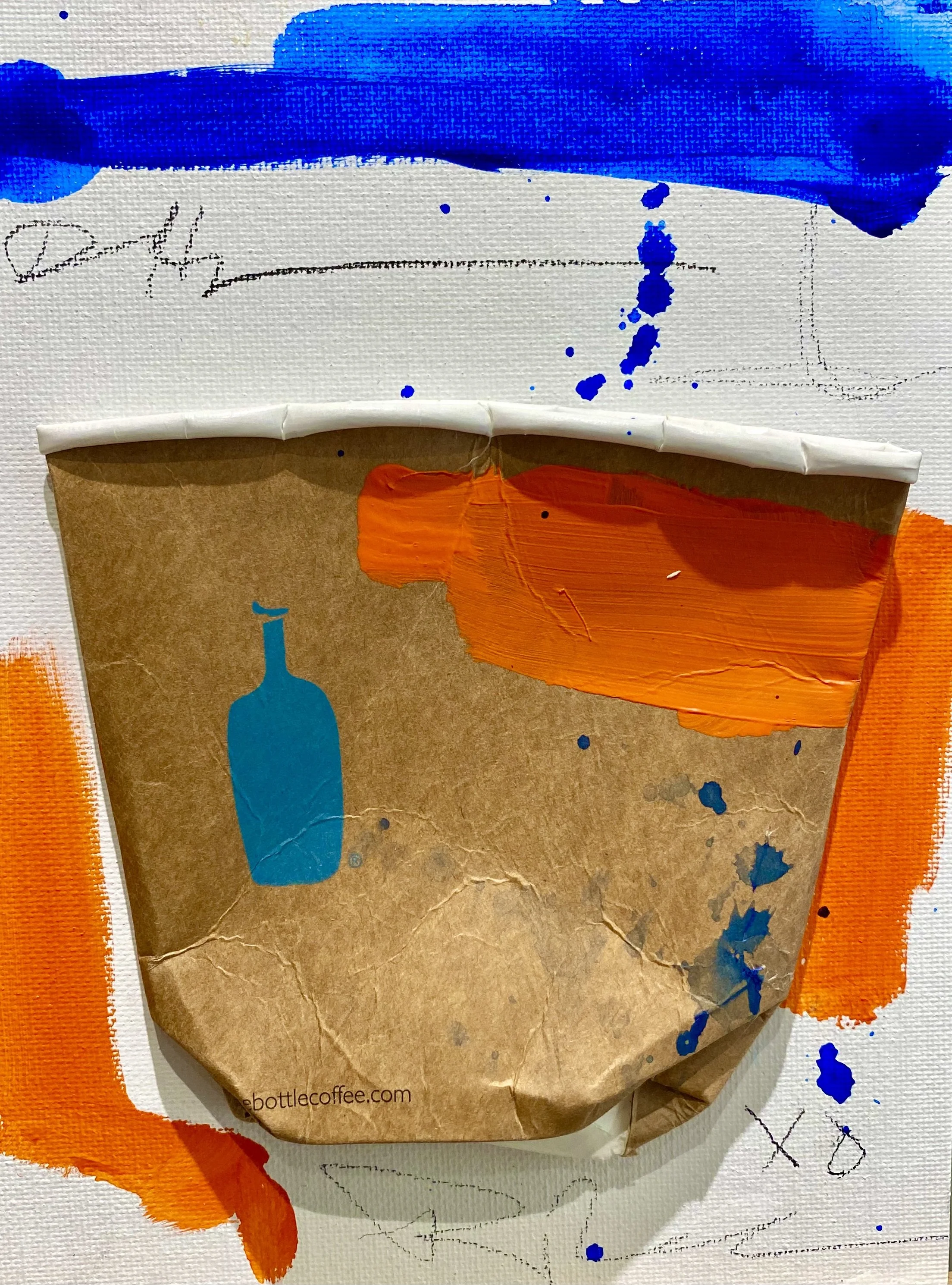 "BBRM-13" 6"X8" MIX MEDIA ON CANVAS BOARD 2022 $200HKD