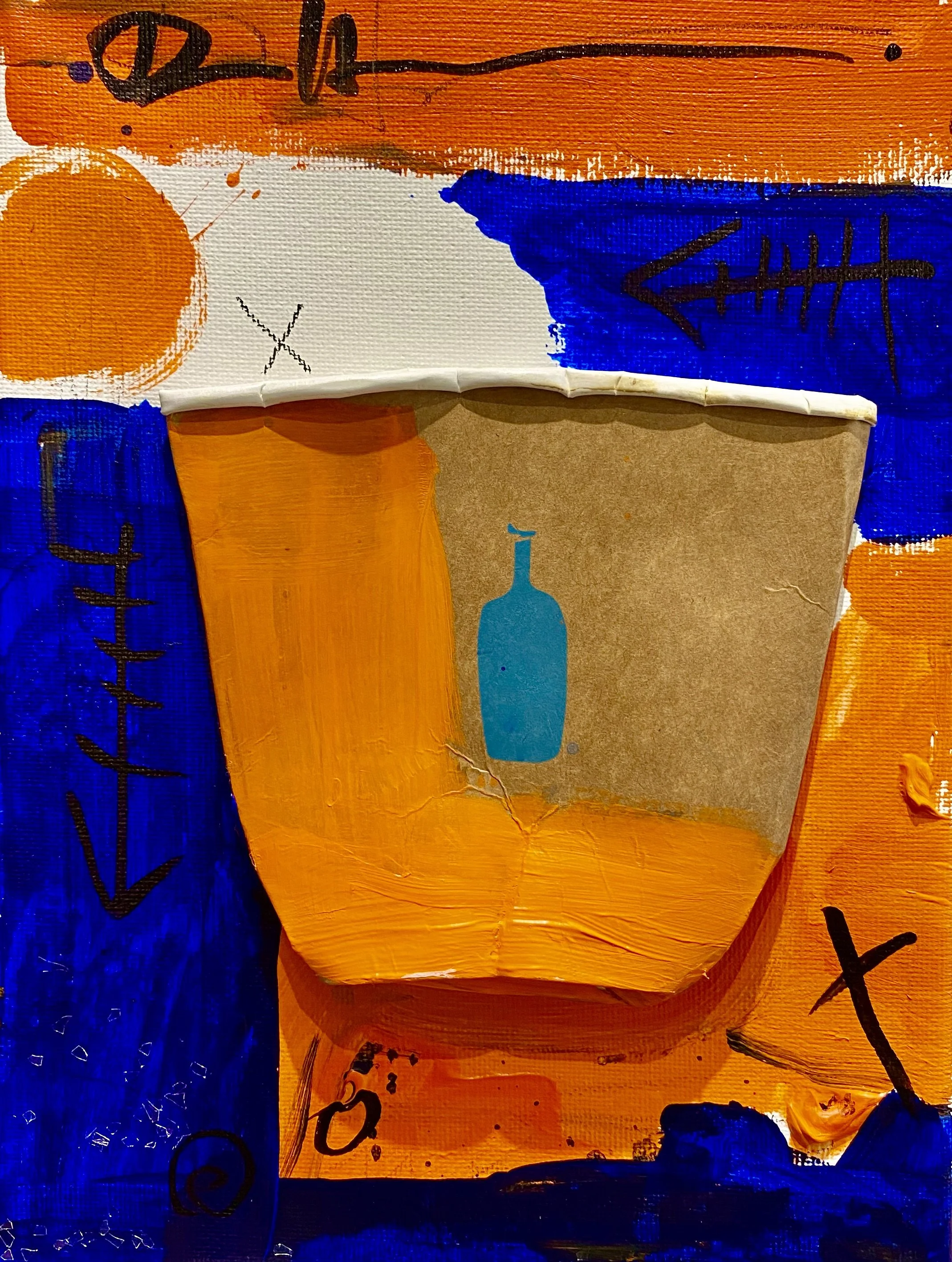 "BBRM-11" 8"X12" MIX MEDIA ON CANVAS  2022 $200HKD