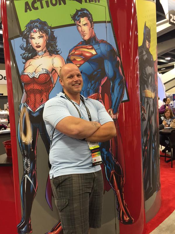 Librarian Jake Rundle from Hastings Library posing with some familiar faces. (Photo courtesy of @itsjakersagain)
