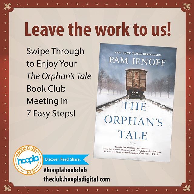 Looking to start your own #bookclub? Check out our easy tips on how to start your THE ORPHAN&rsquo;S TALE book club meeting this month! 
#bookclub #hooplabookclub #hoopladigital #bookaholic #bookstagram