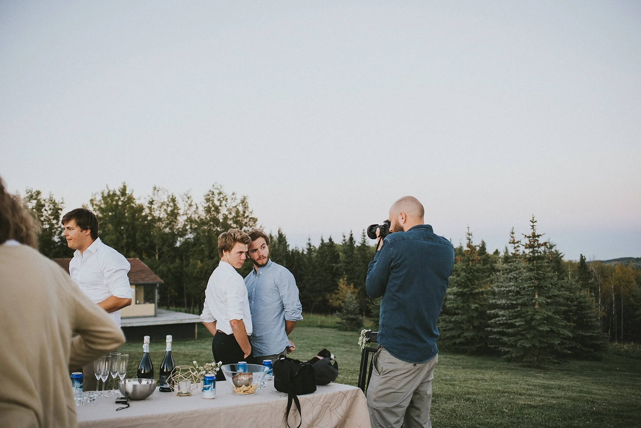 candid guest funny reception kananaskis elopement