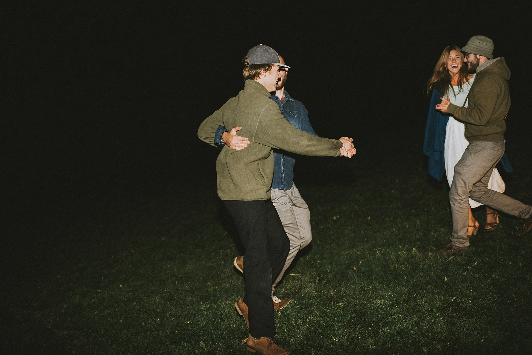 guest candid dancing laughing kananaskis elopement