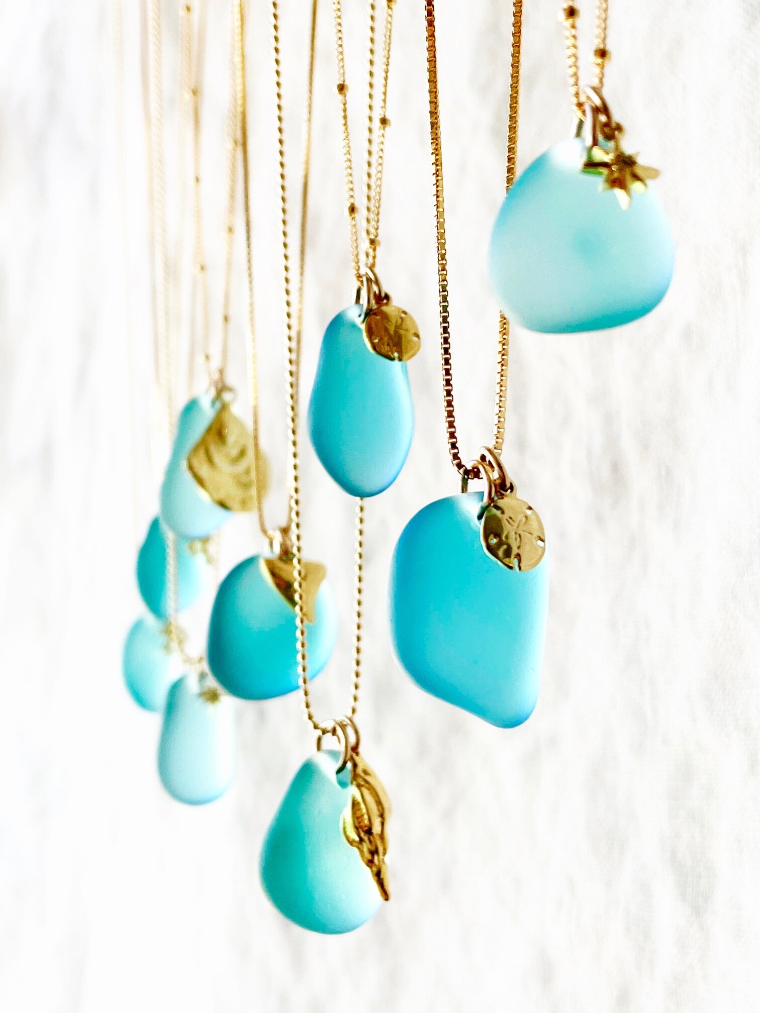SEA GLASS PENDANTS — SEA AND GLASS