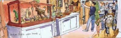 McRae Open house watercolor by Thomas Thorspecken.
