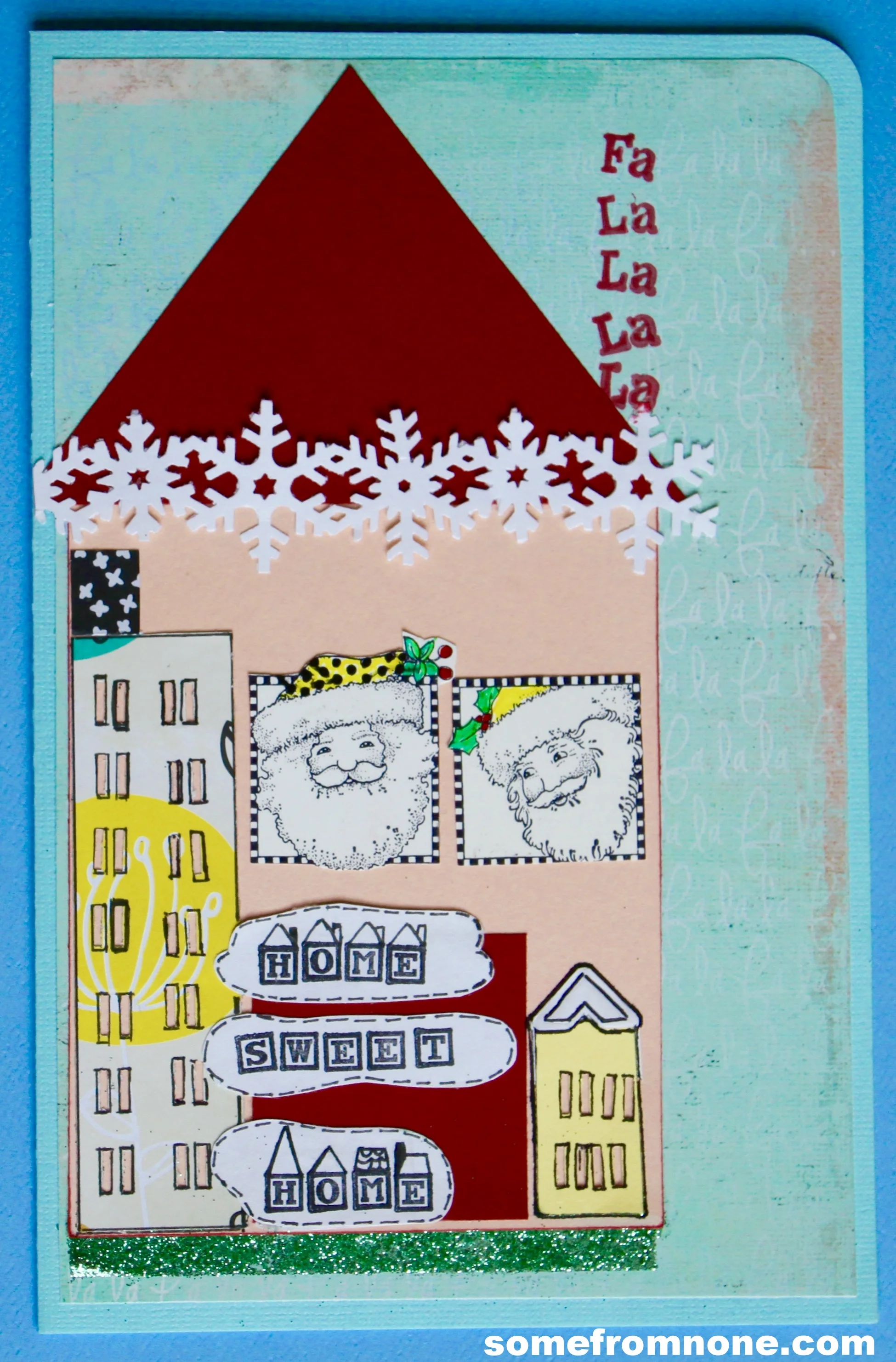 How many mistakes can you find on my card? The irregular doodling is intentional. I can't tell you how many time I pulled the layers apart and started over before I was satisfied with the design. The mistakes improved my creation and directed me toward an improved end result and I feel happiness and joy when I look at this card.