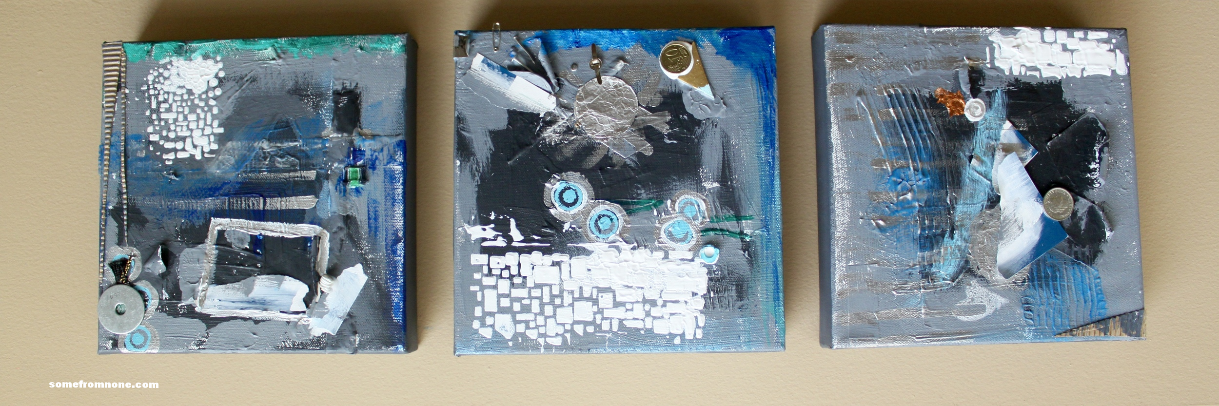 "Throw Away World" 8" X *8 Repositionable Art on Canvas