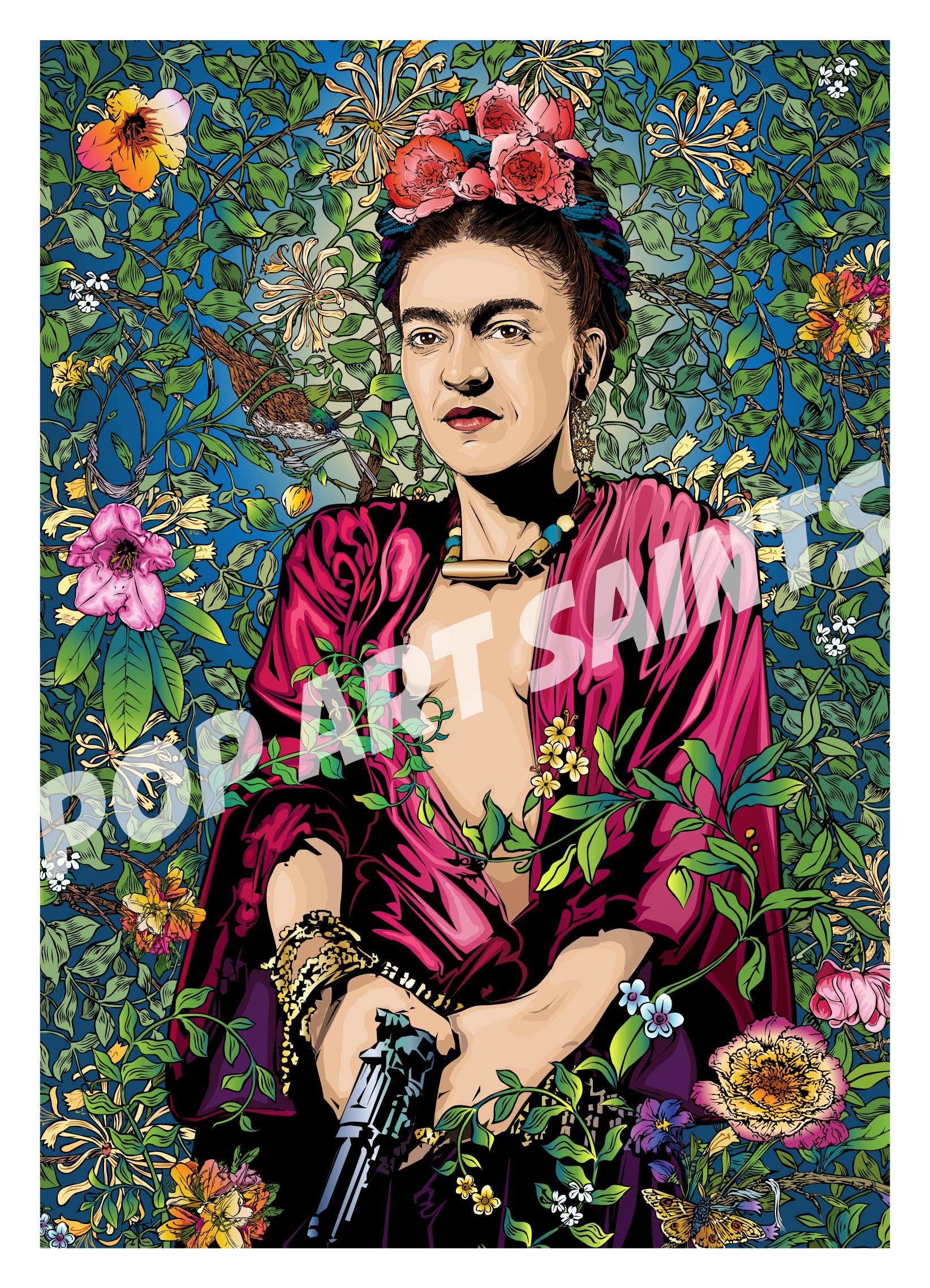 Frida among the flowers 11x17.jpg
