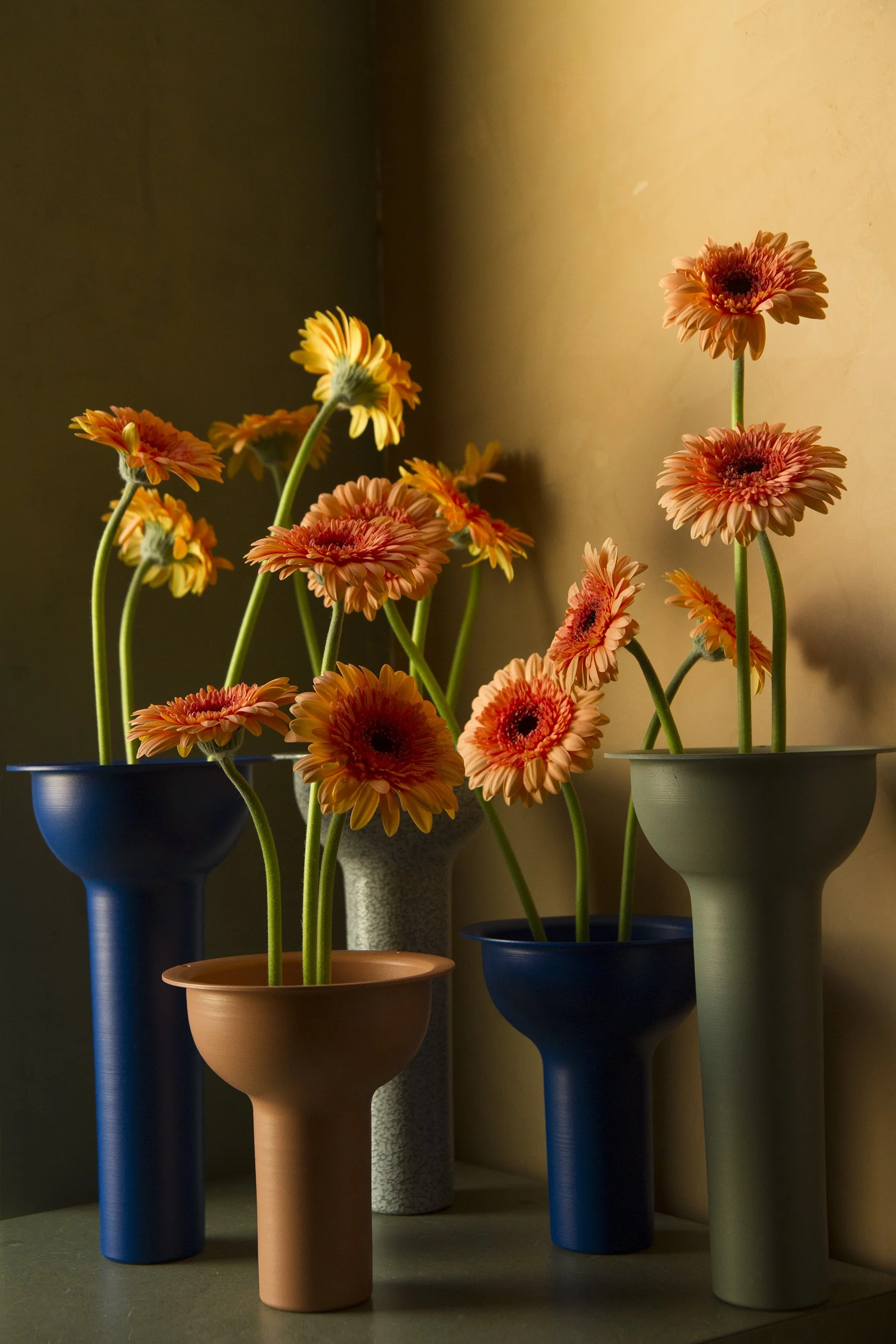 Sausage Vases Group Daisies.jpeg