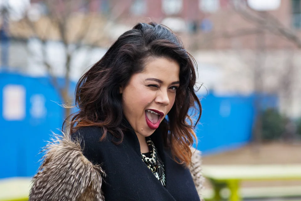 dana maxx, fur jacket, winter wardrobe, baggy jeans, zara, pointed ankle boots, foley and corinna, clutch, wine colored lipstick, new york, fashion blogger, profresh style