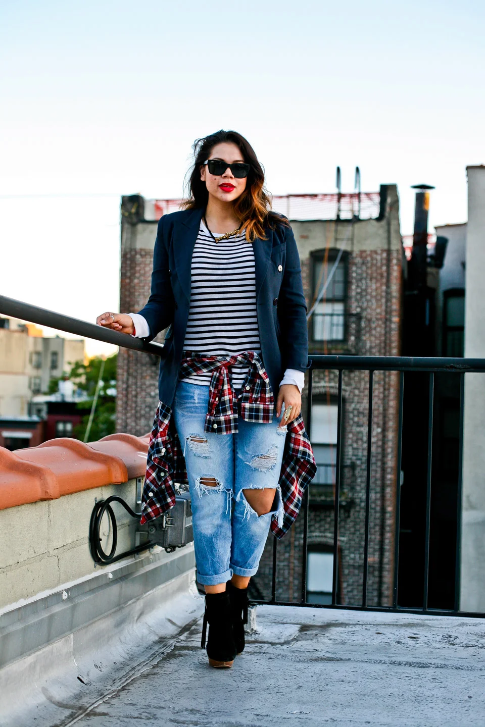 christina-topacio-profresh-style-stripes-plaid-boyfriends-jeans-zara-nyc-blogger-rooftop-photo