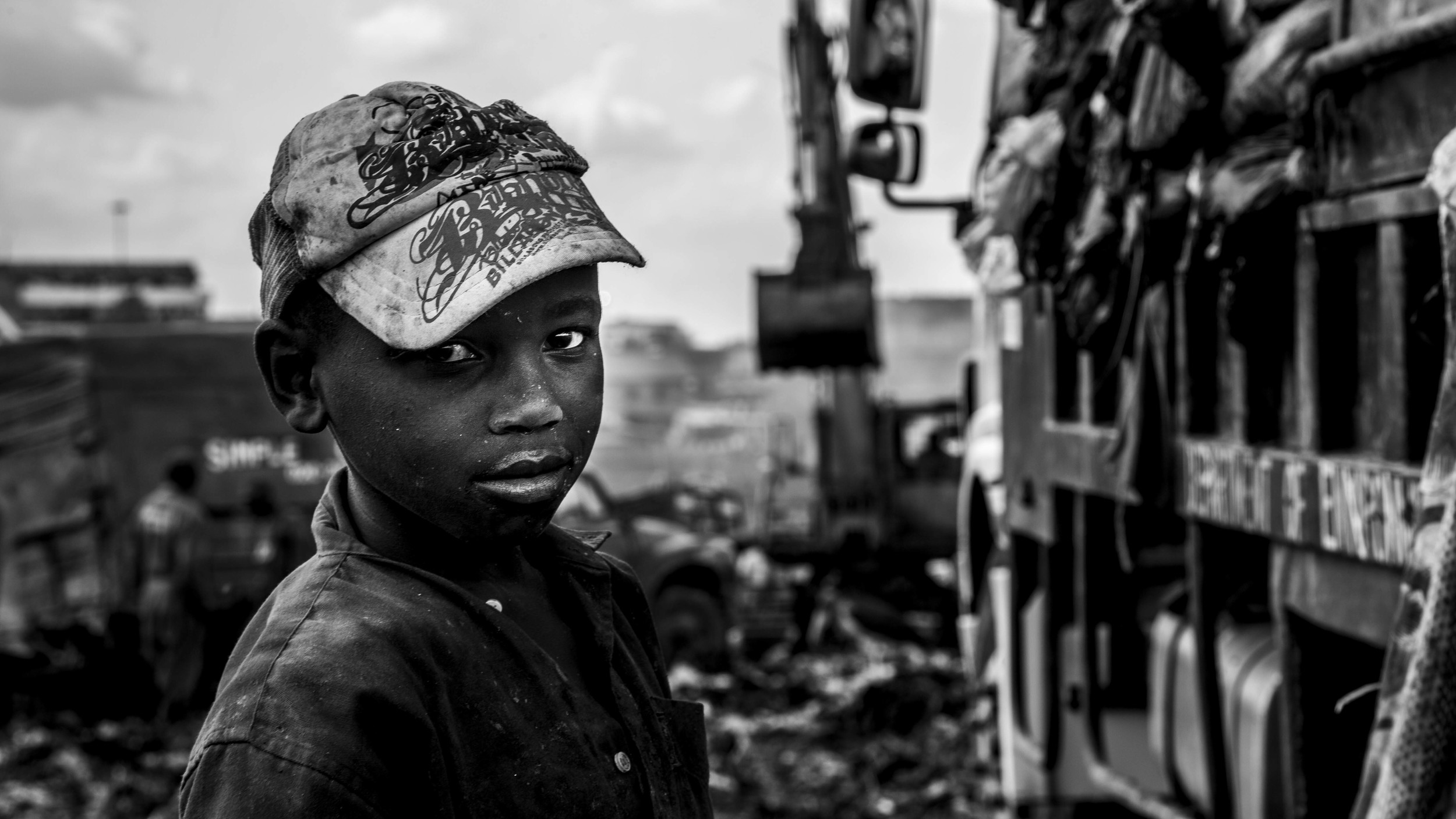  Kevin is one of the estimated 3,000-6,000 children or "chokora" who depend on scavenging from the Dandora Dumpsite for their livelihood. A 2007 UNEP study indicated that 30% of the children tested had heavy metal poisoning, while half of children ha
