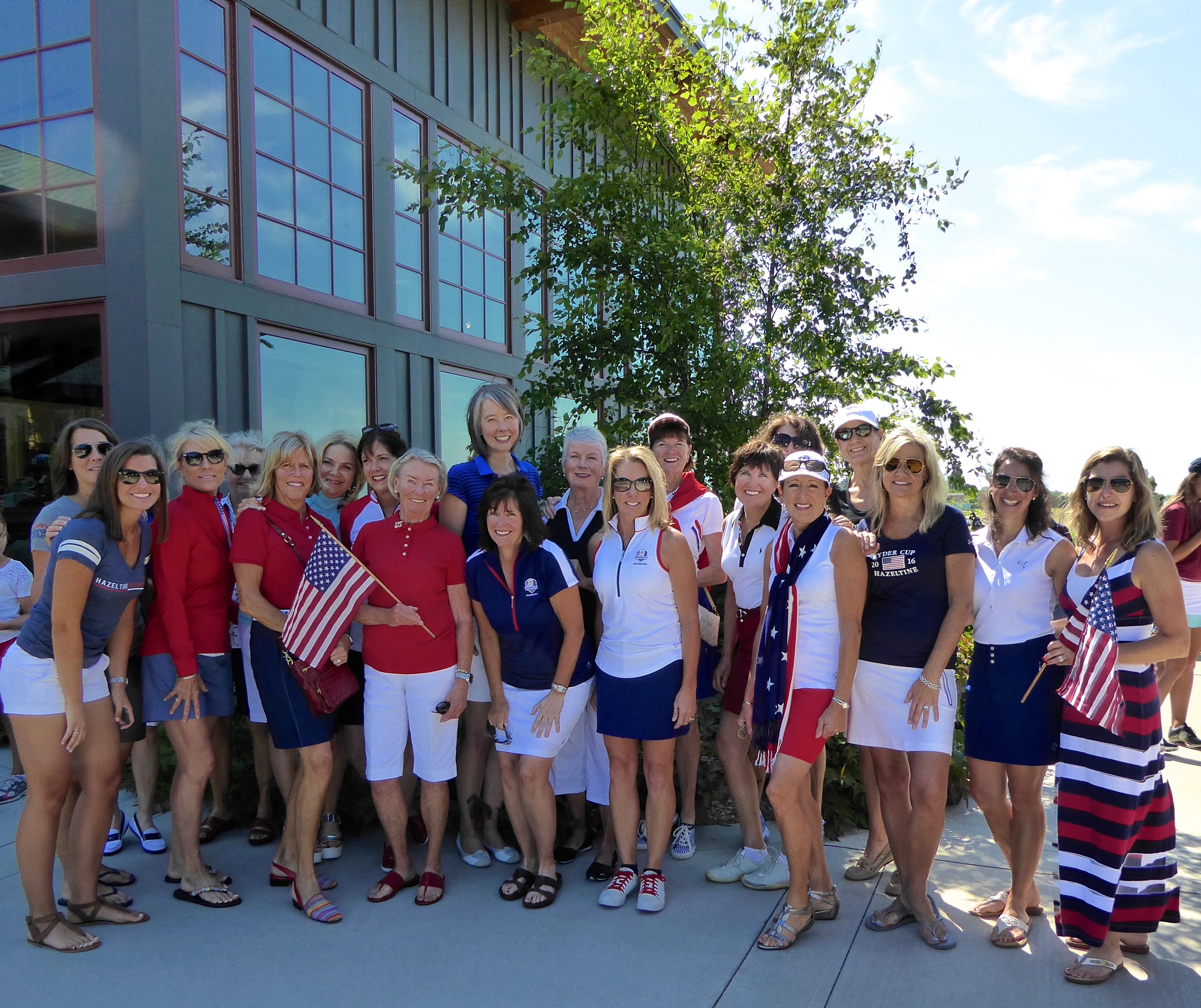 Ladies celebrate Davis Love's visit to Hazeltine