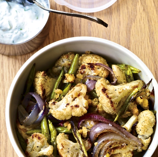 Curried Cauliflower and Green Bean Salad