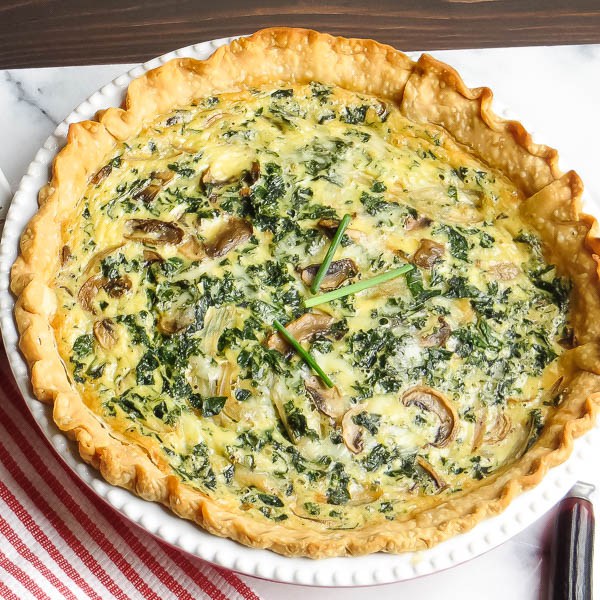 Kale and Mushroom Quiche