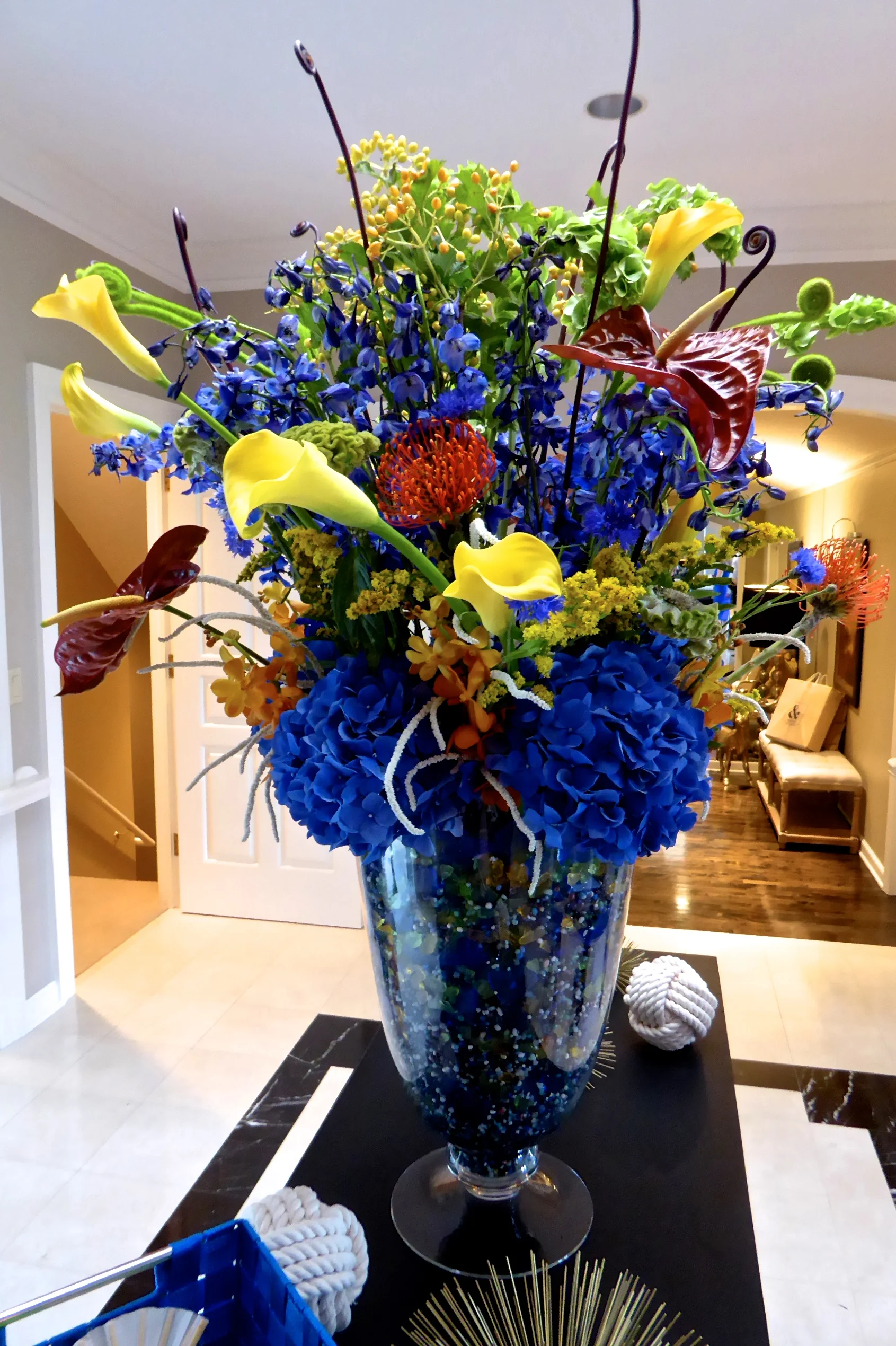 Wedding Florals on the Sea Glass Rocks